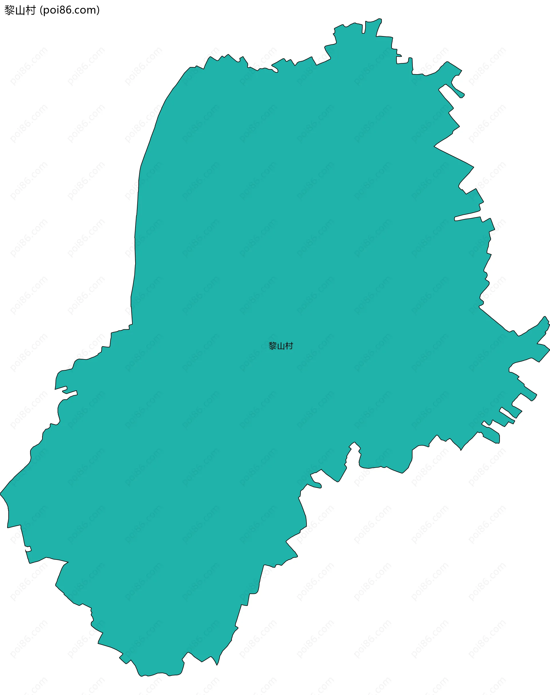 黎山村边界地图