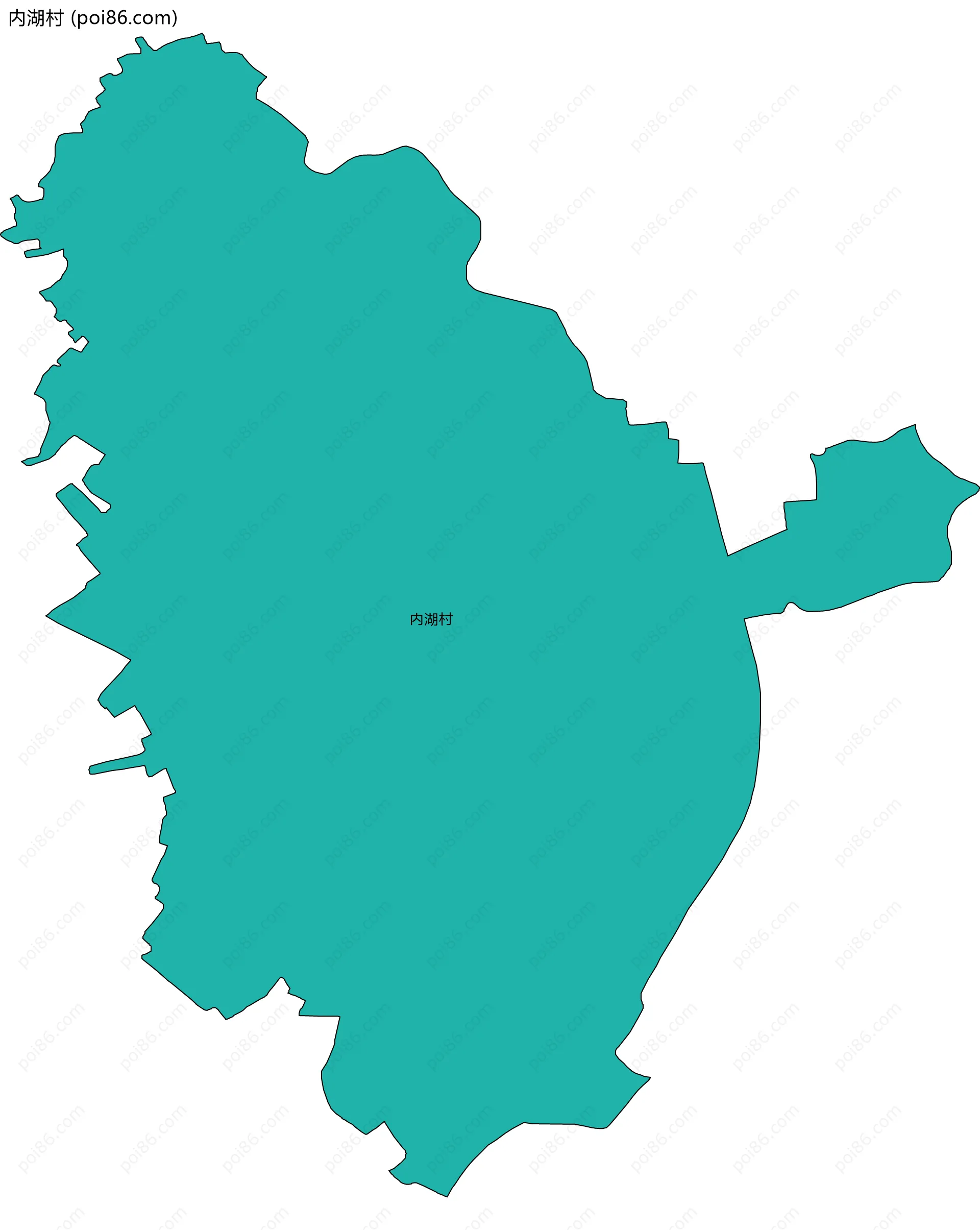 内湖村边界地图