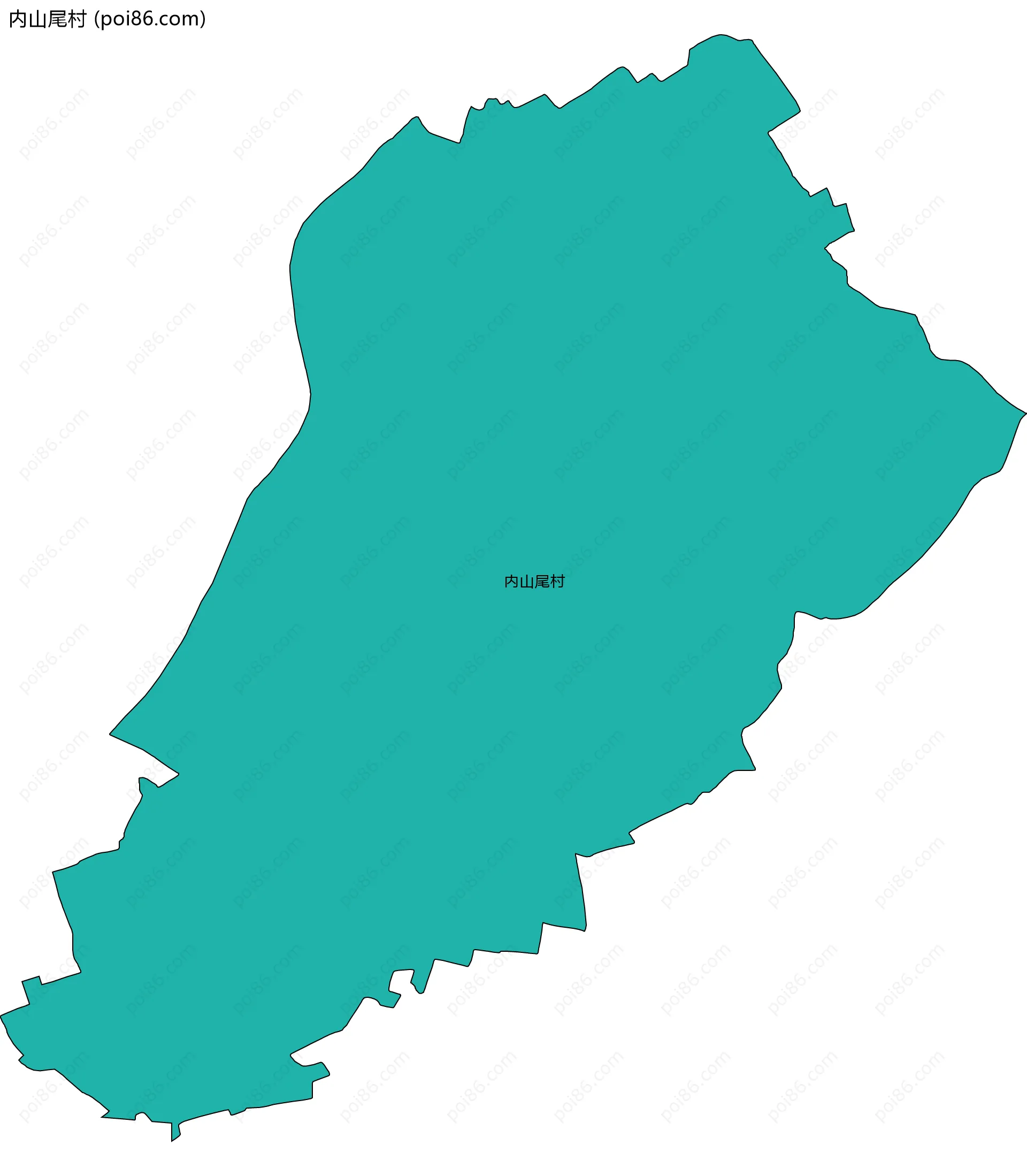 内山尾村边界地图