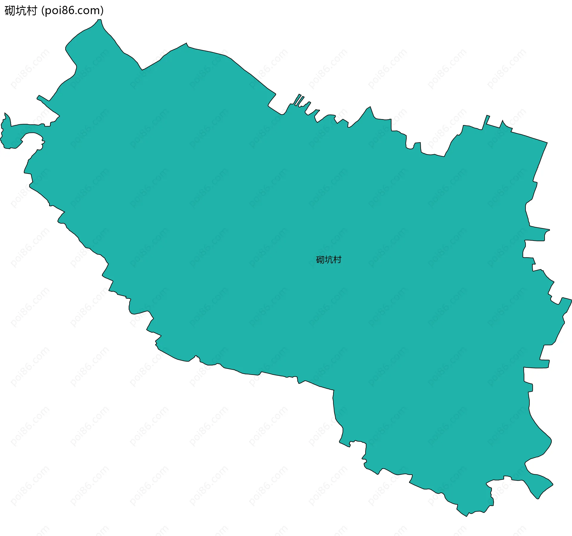 砌坑村边界地图