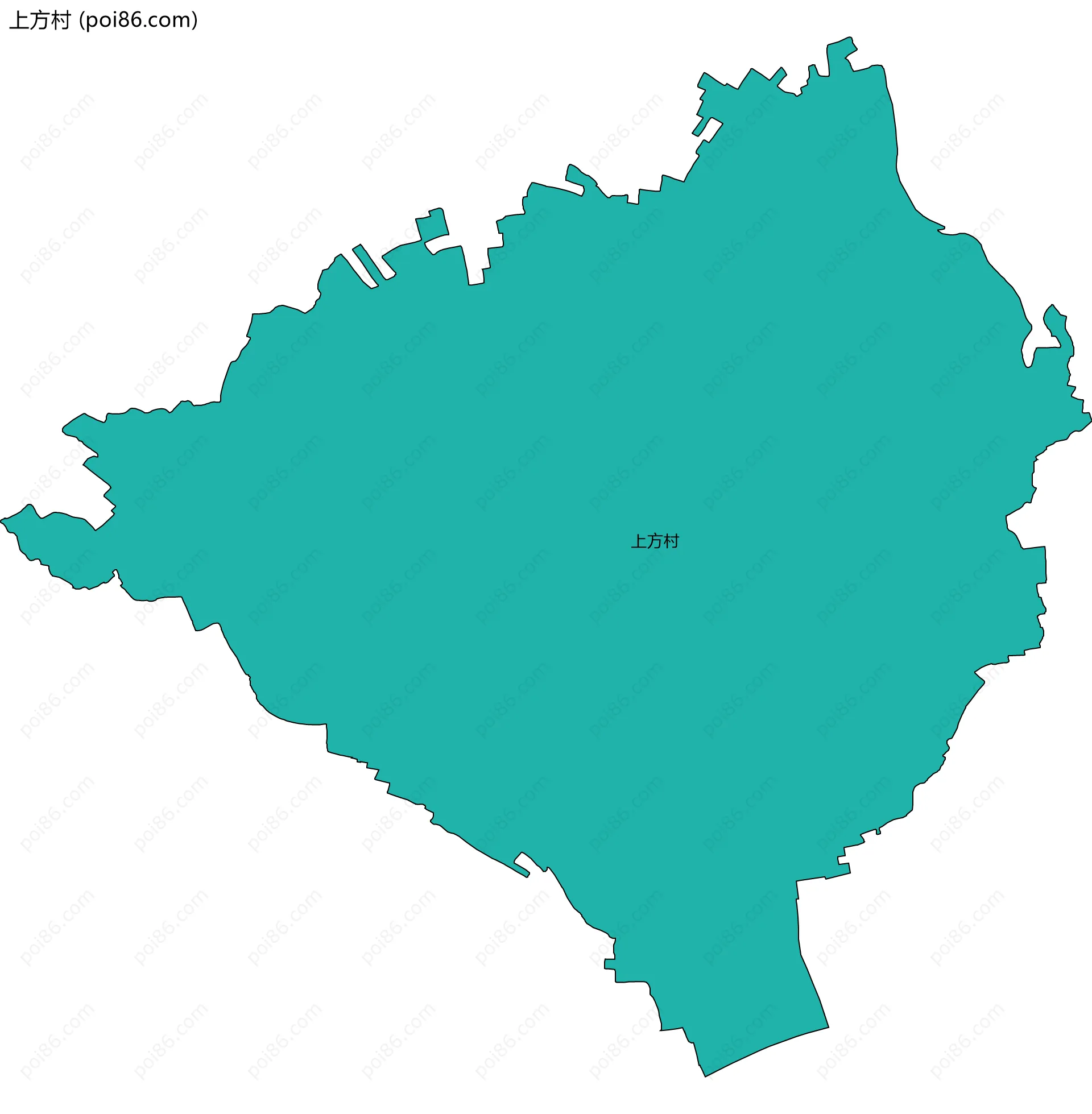 上方村边界地图
