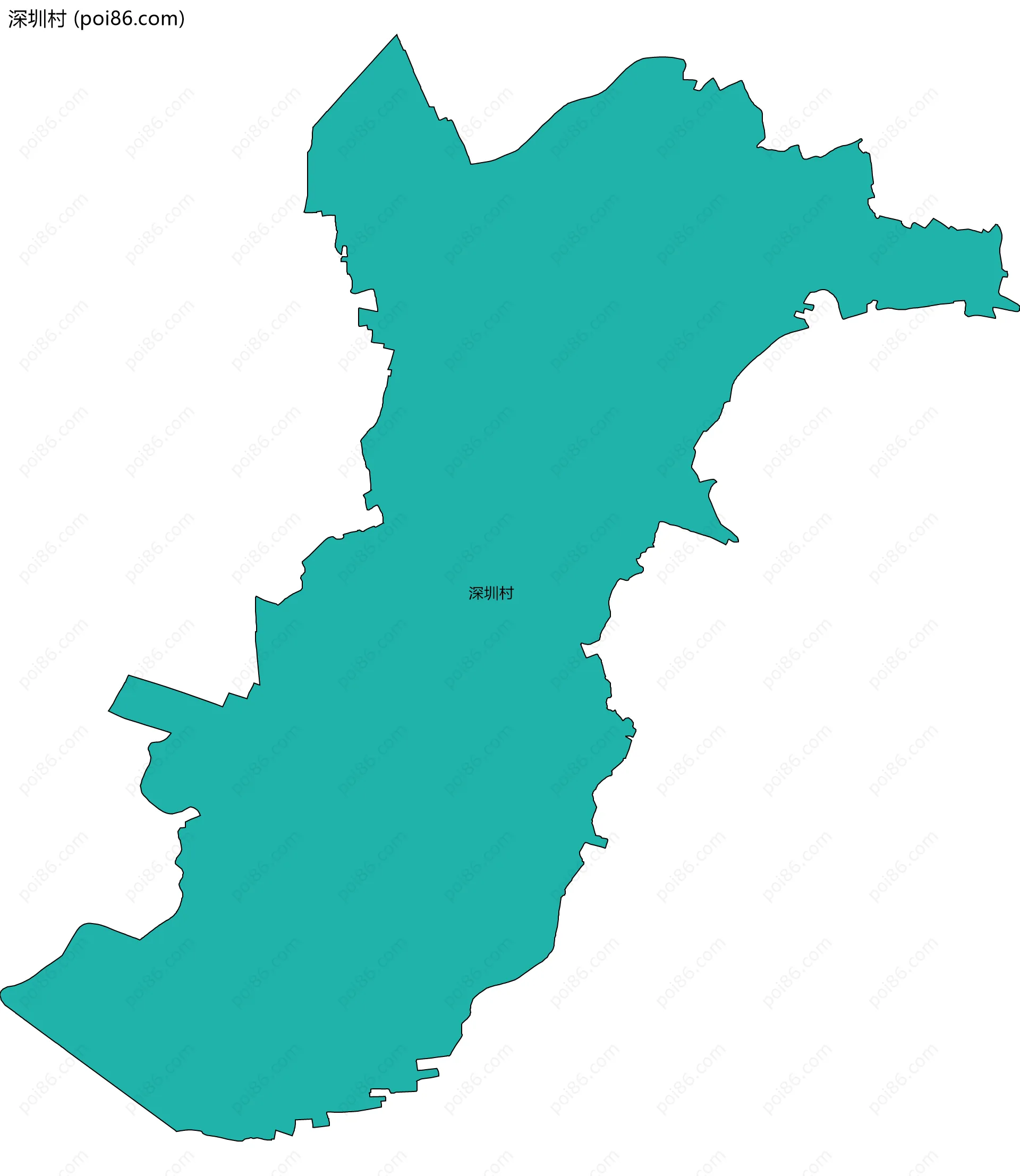 深圳村边界地图