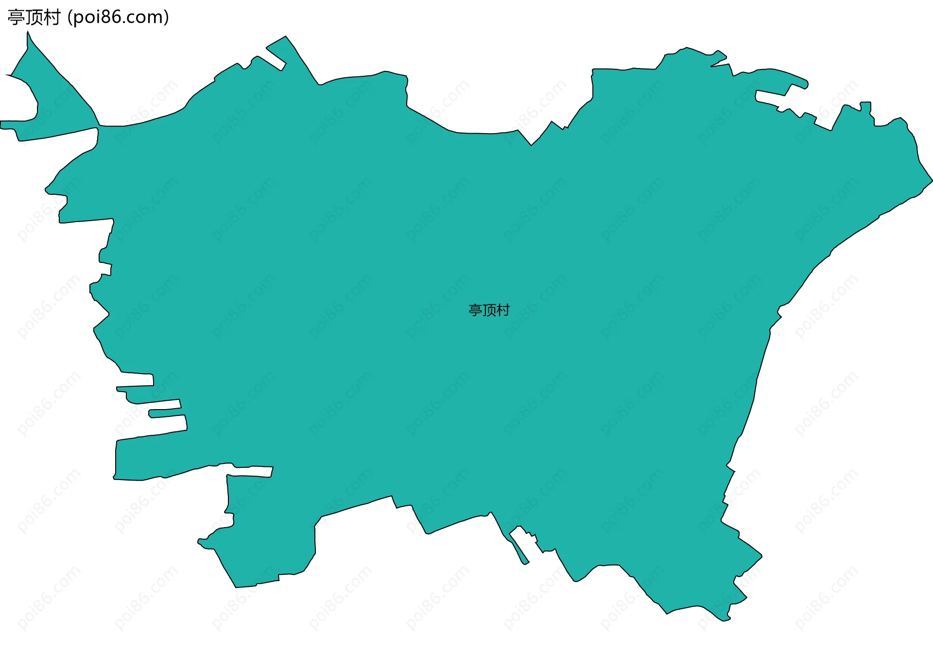 亭顶村边界地图