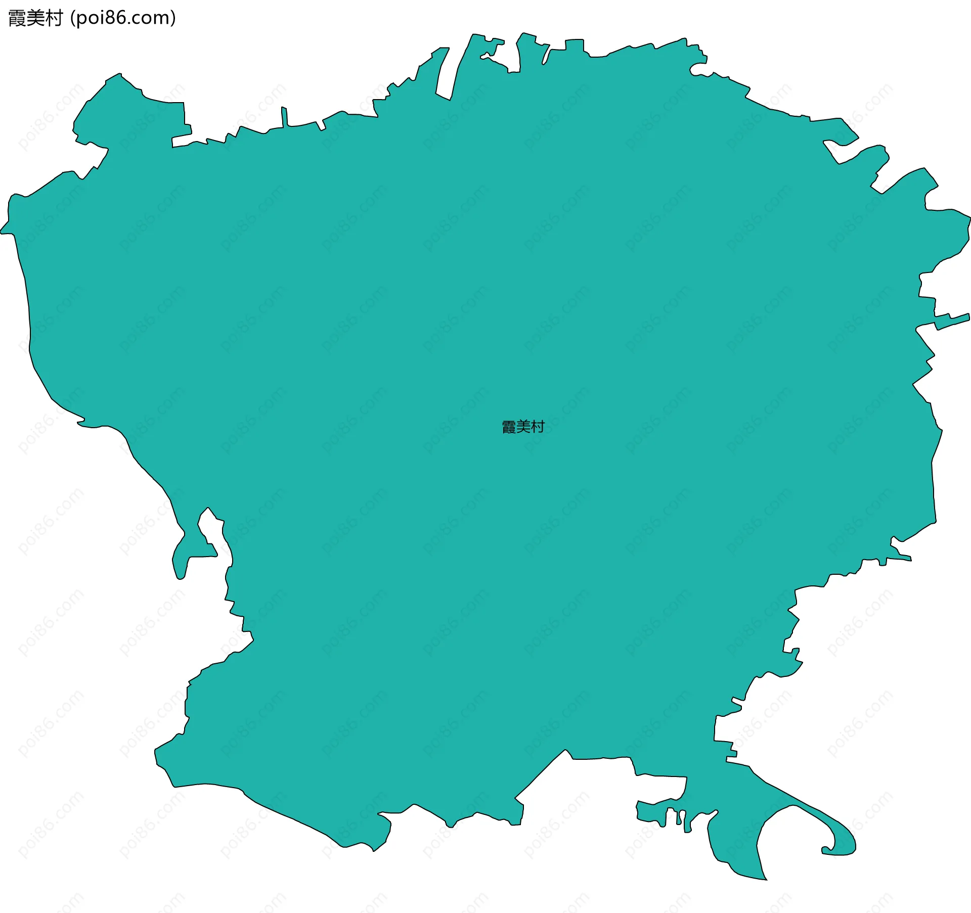 霞美村边界地图