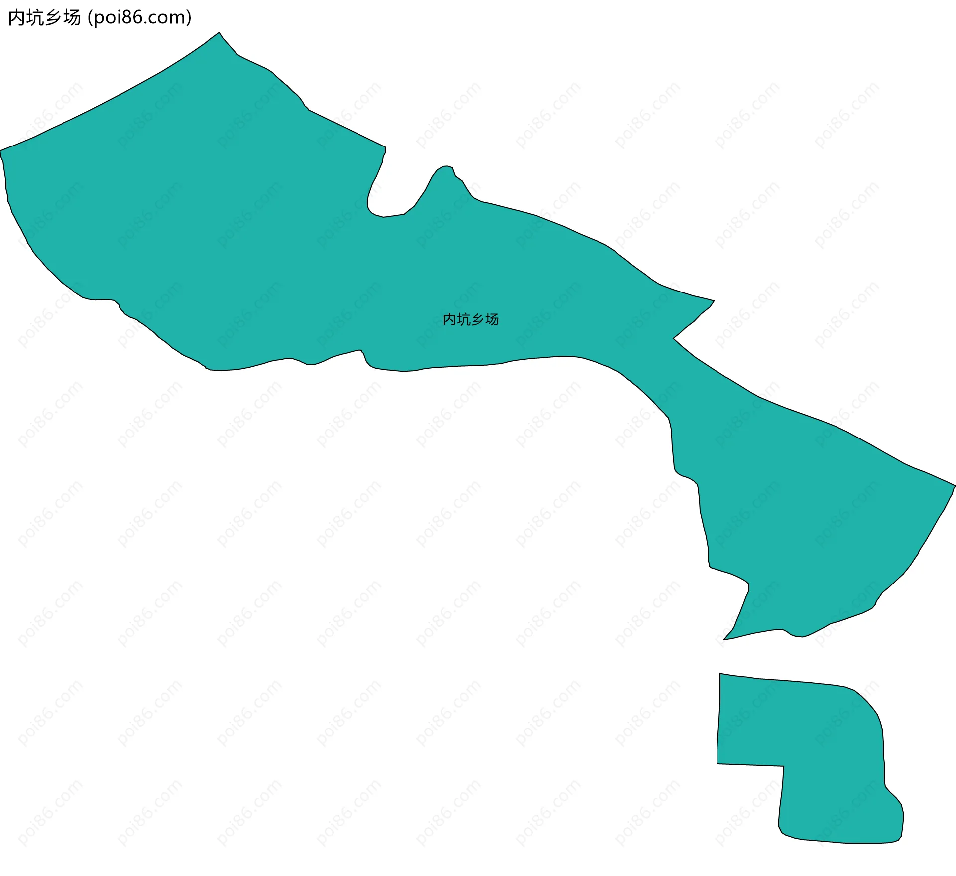 内坑乡场边界地图
