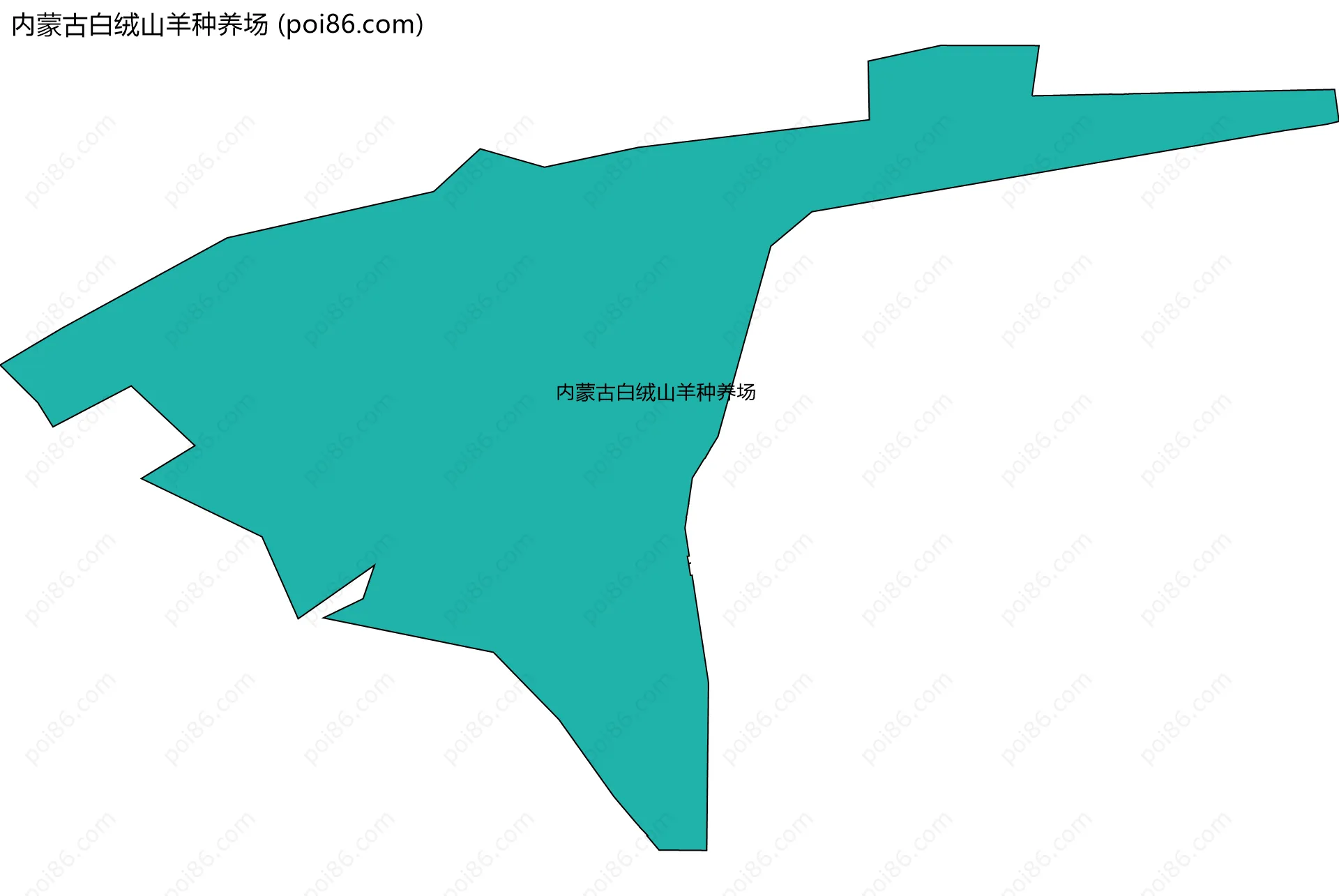 内蒙古白绒山羊种养场边界地图