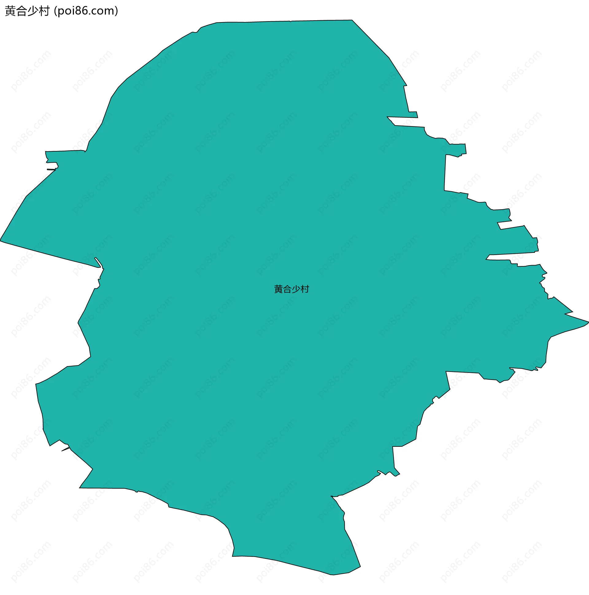 黄合少村边界地图