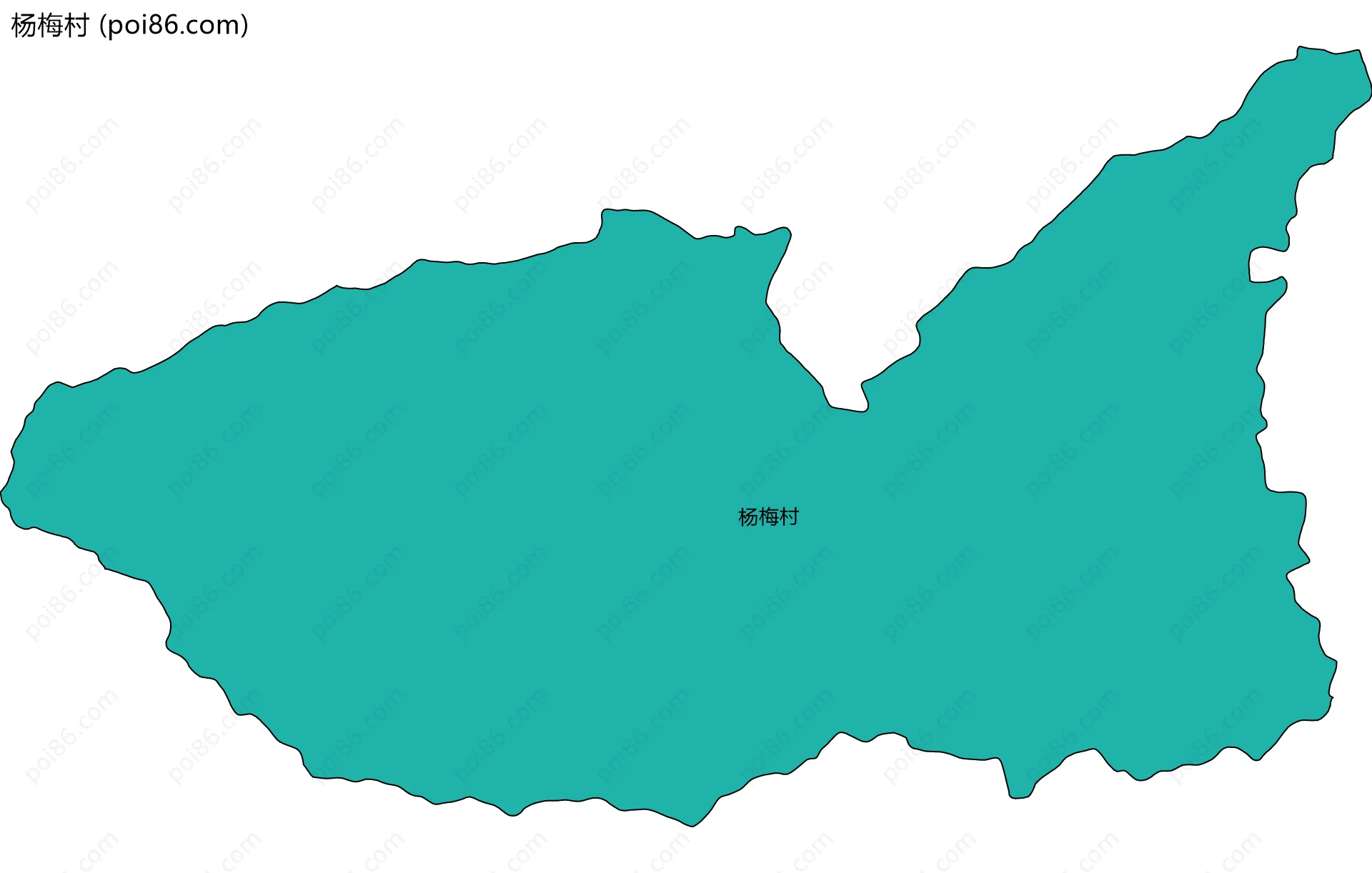 杨梅村边界地图