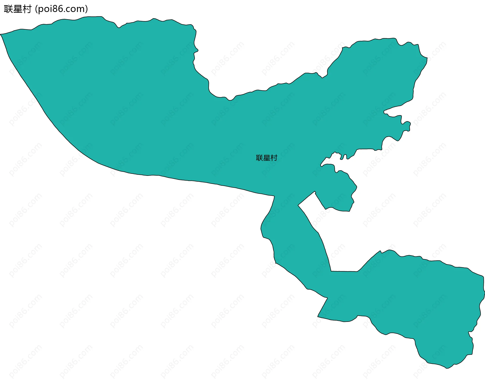 联星村边界地图