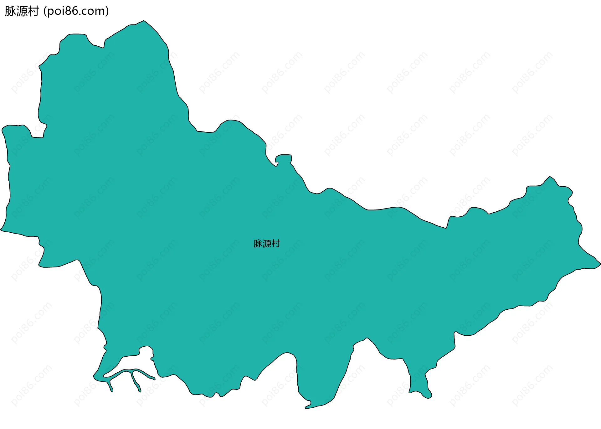 脉源村边界地图