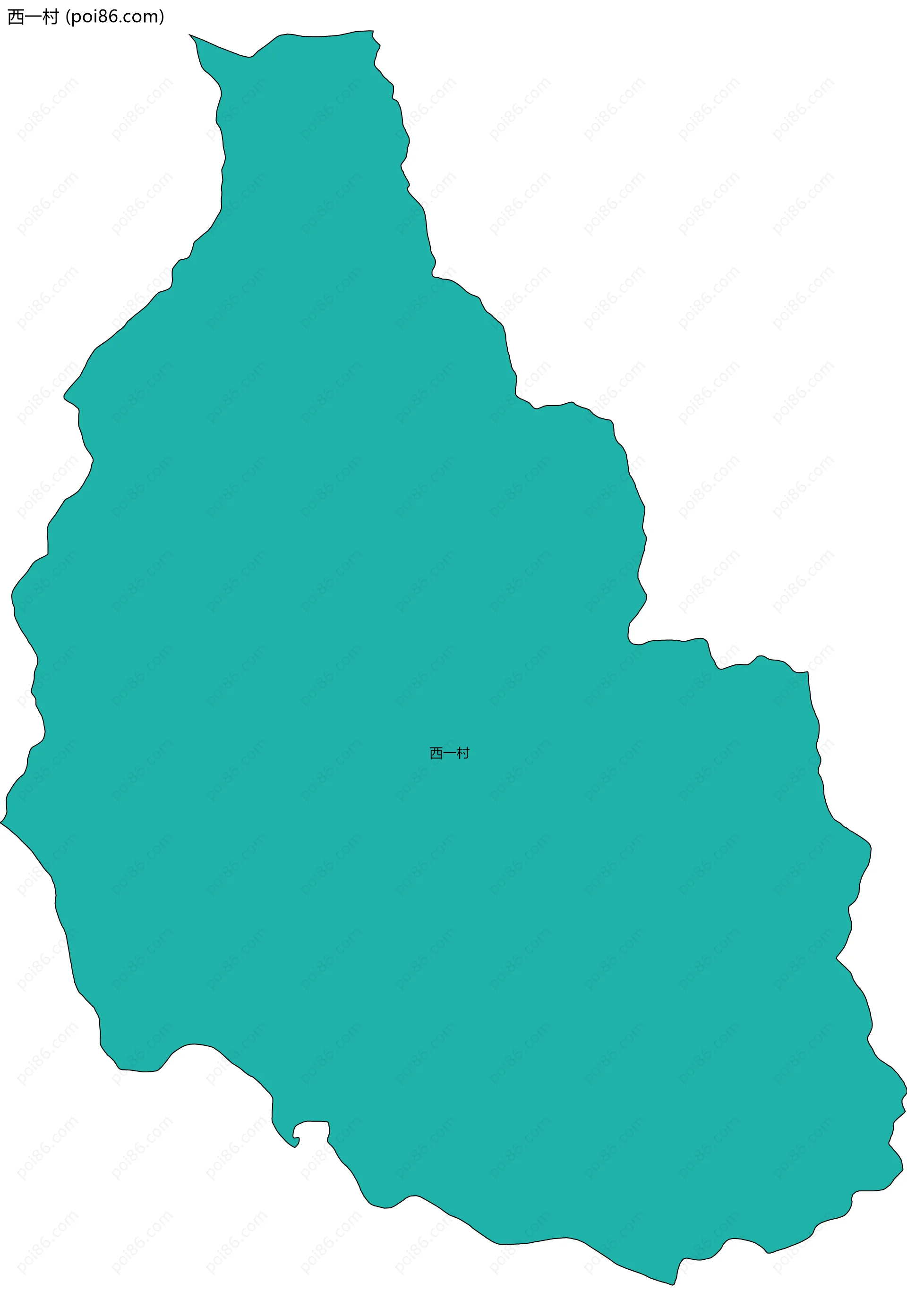 西一村边界地图