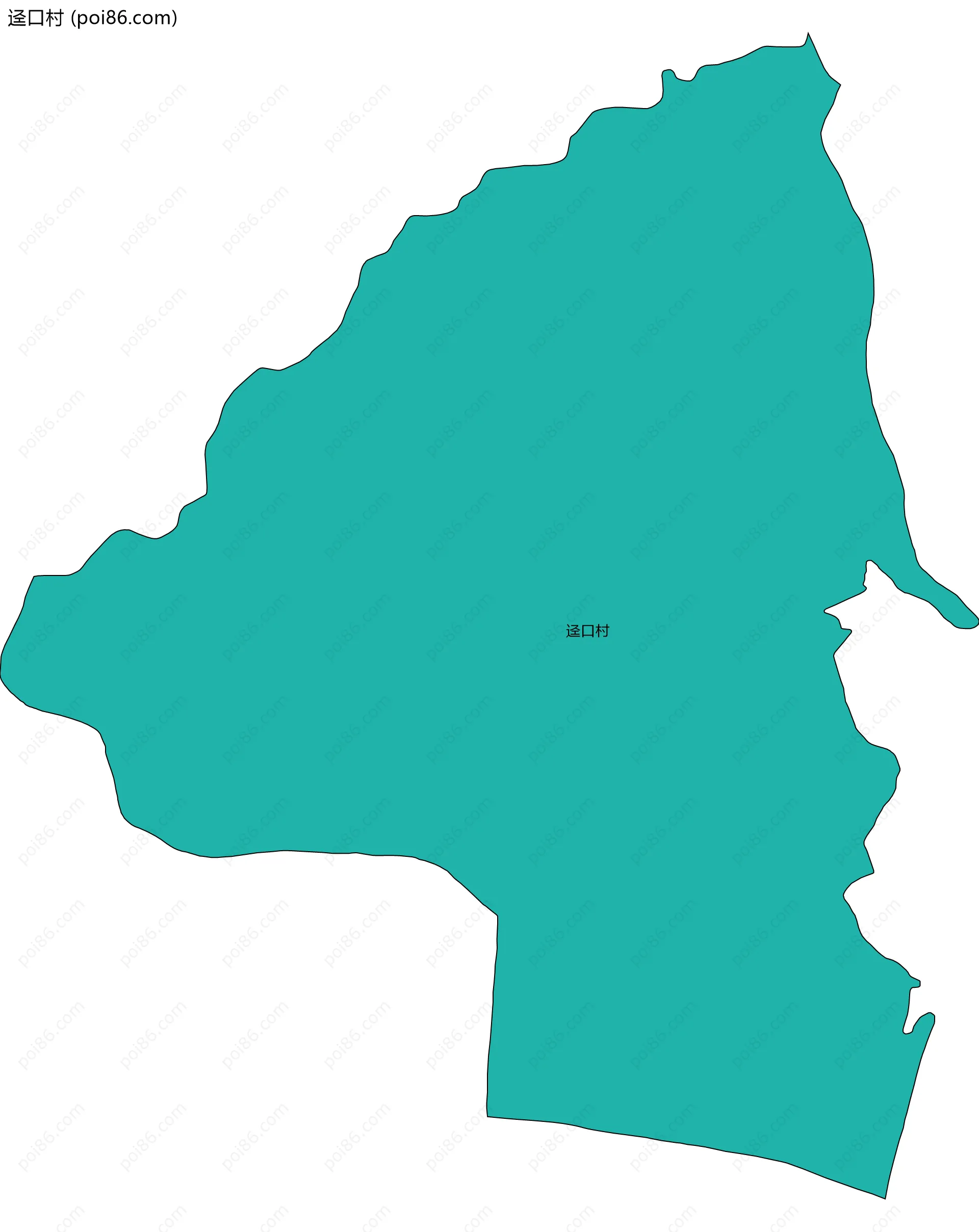 迳口村边界地图