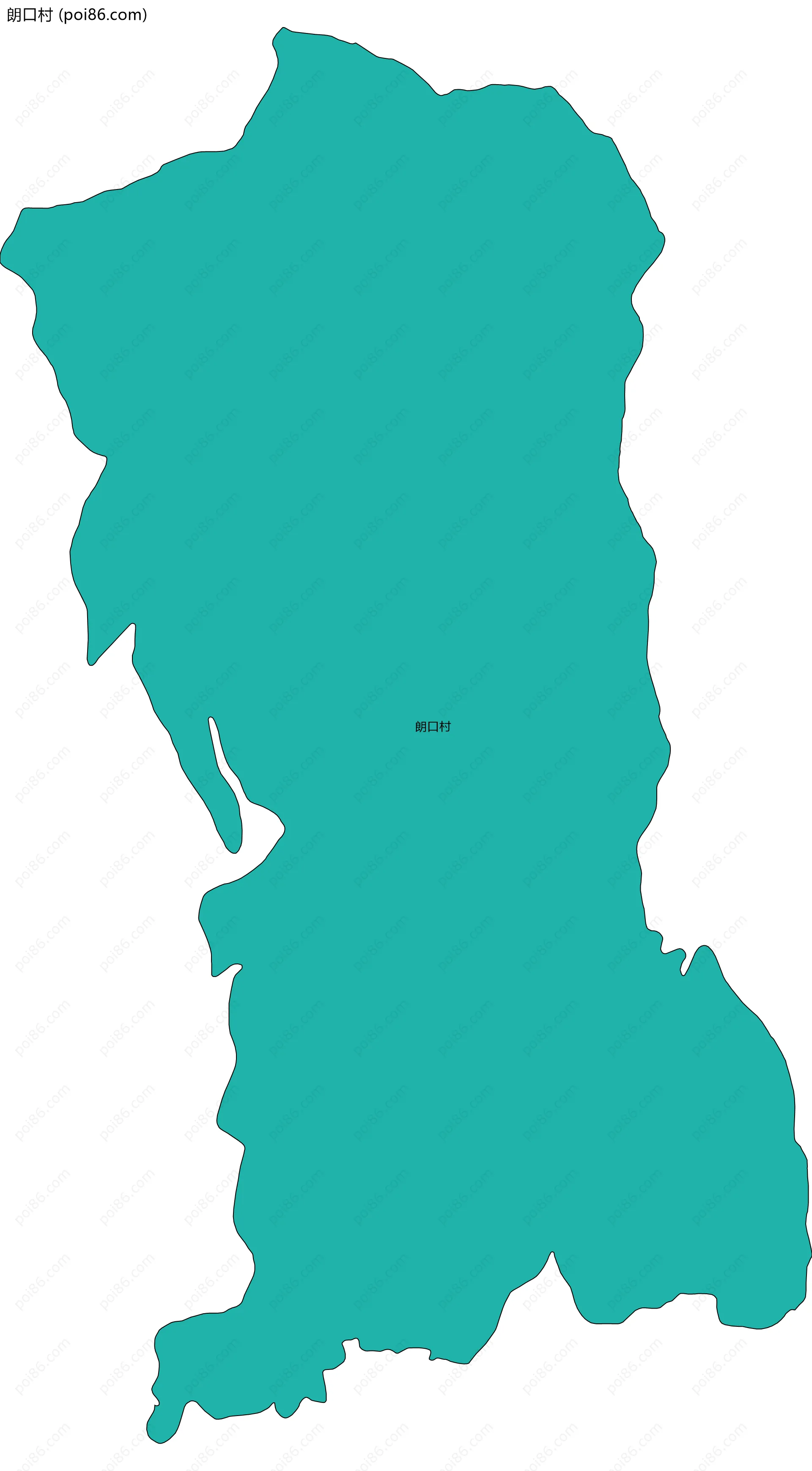 朗口村边界地图