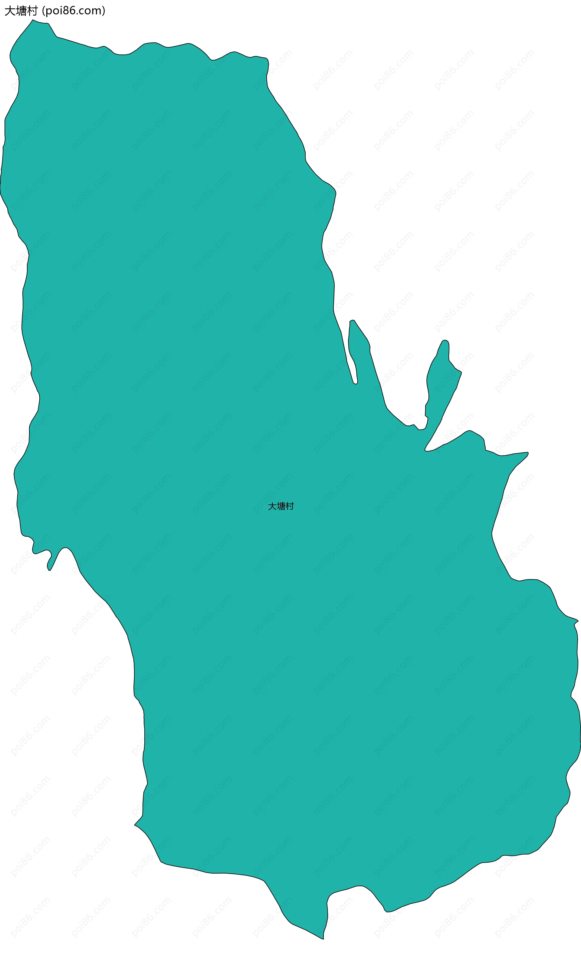 大塘村边界地图