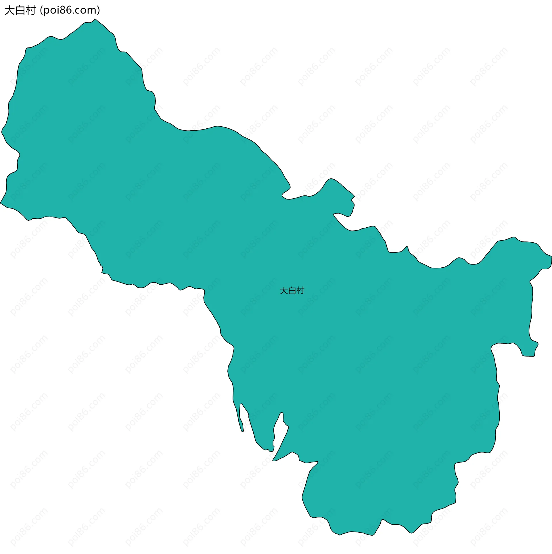 大白村边界地图