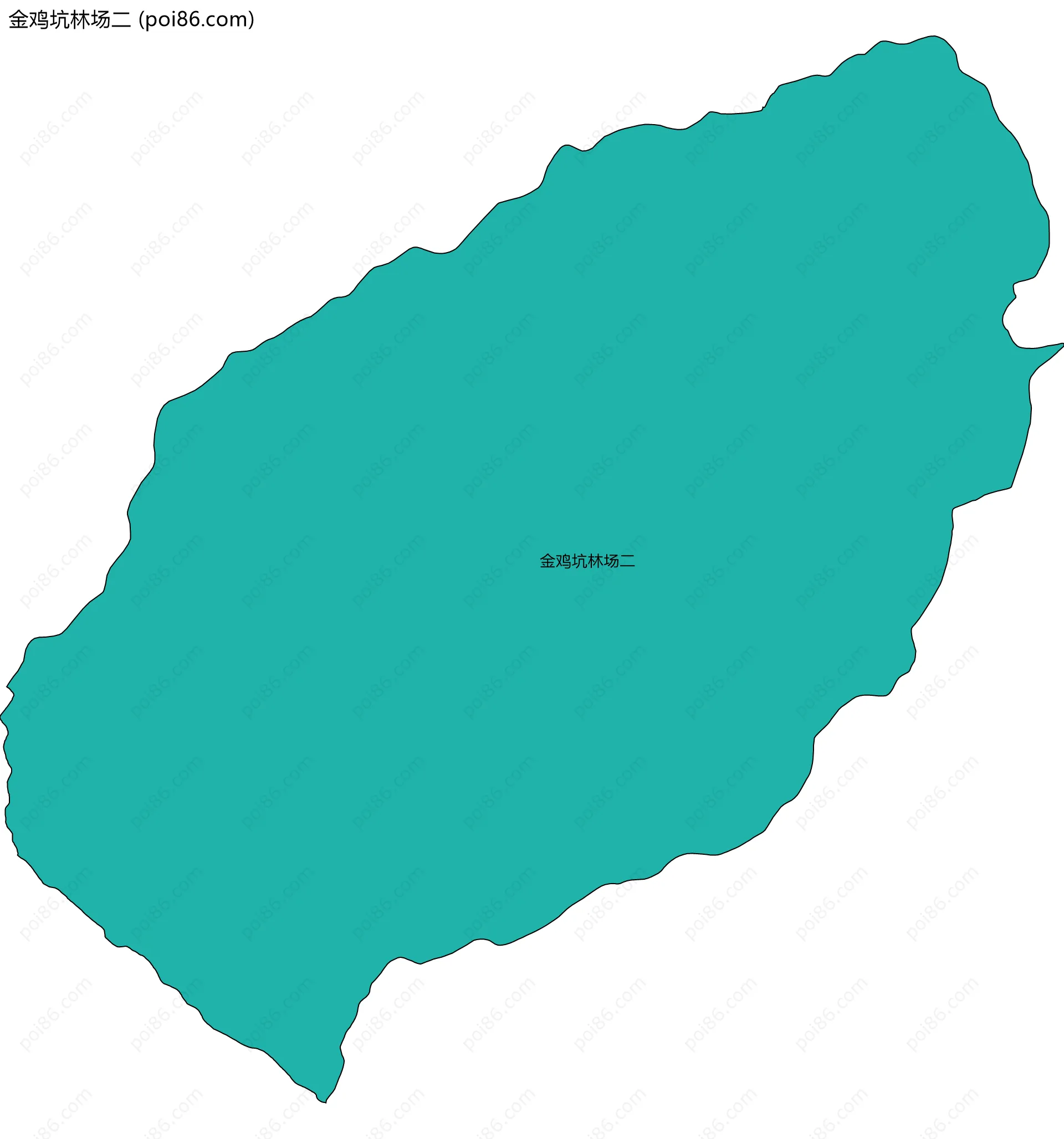 金鸡坑林场二边界地图