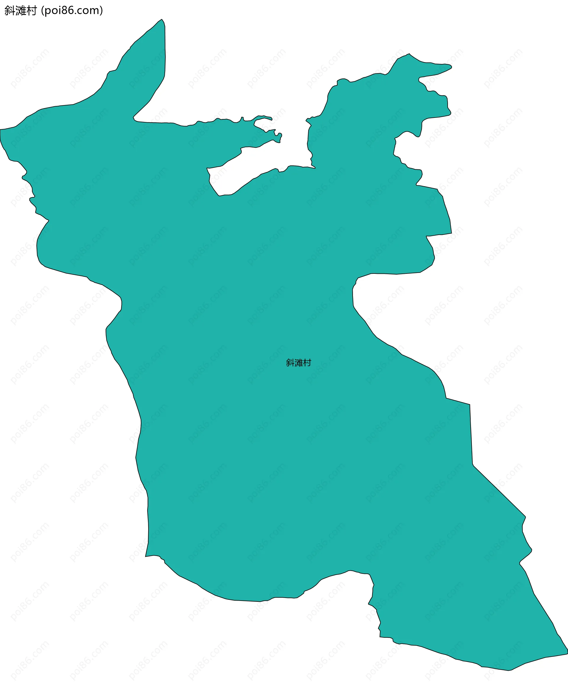 斜滩村边界地图