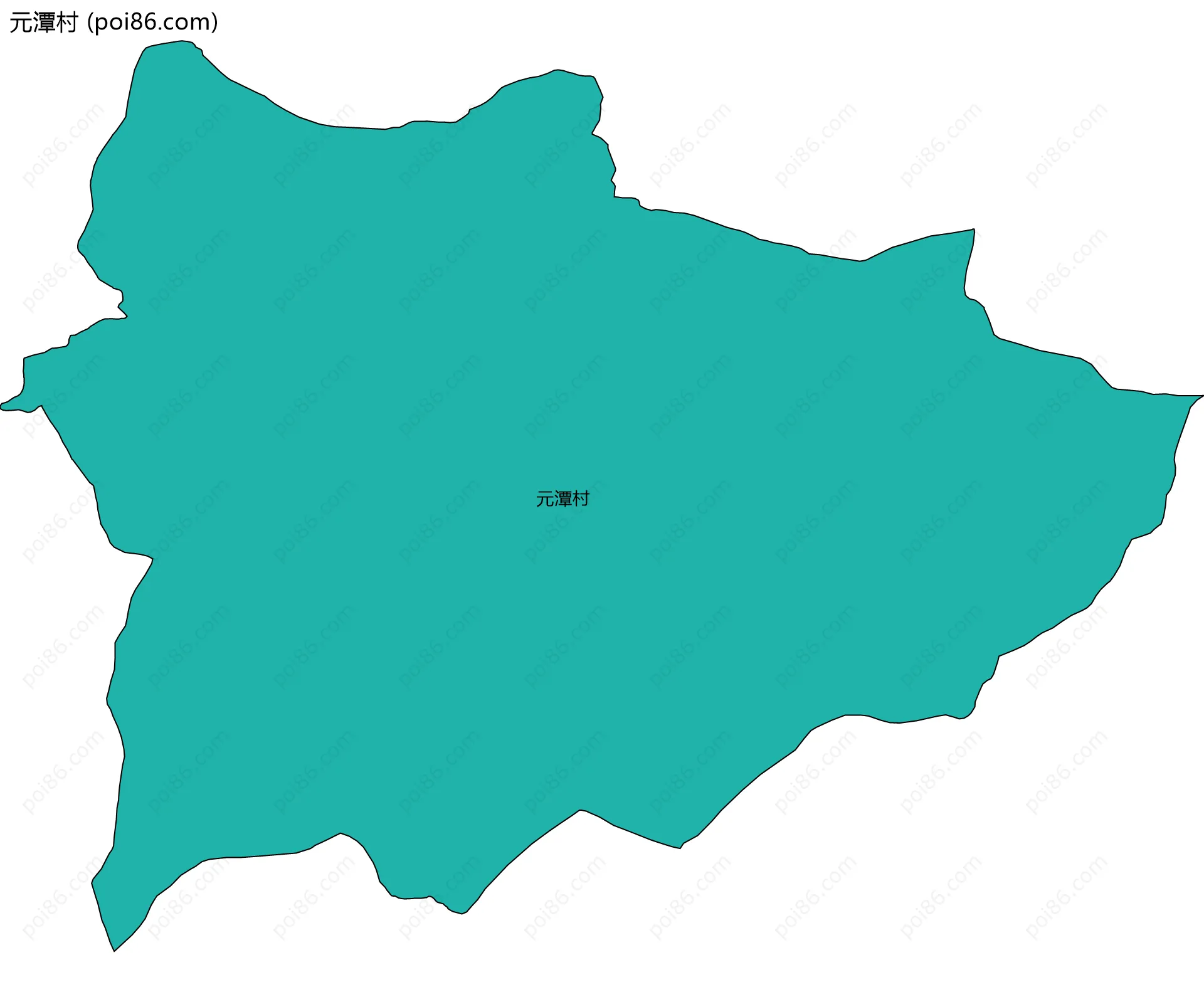 元潭村边界地图