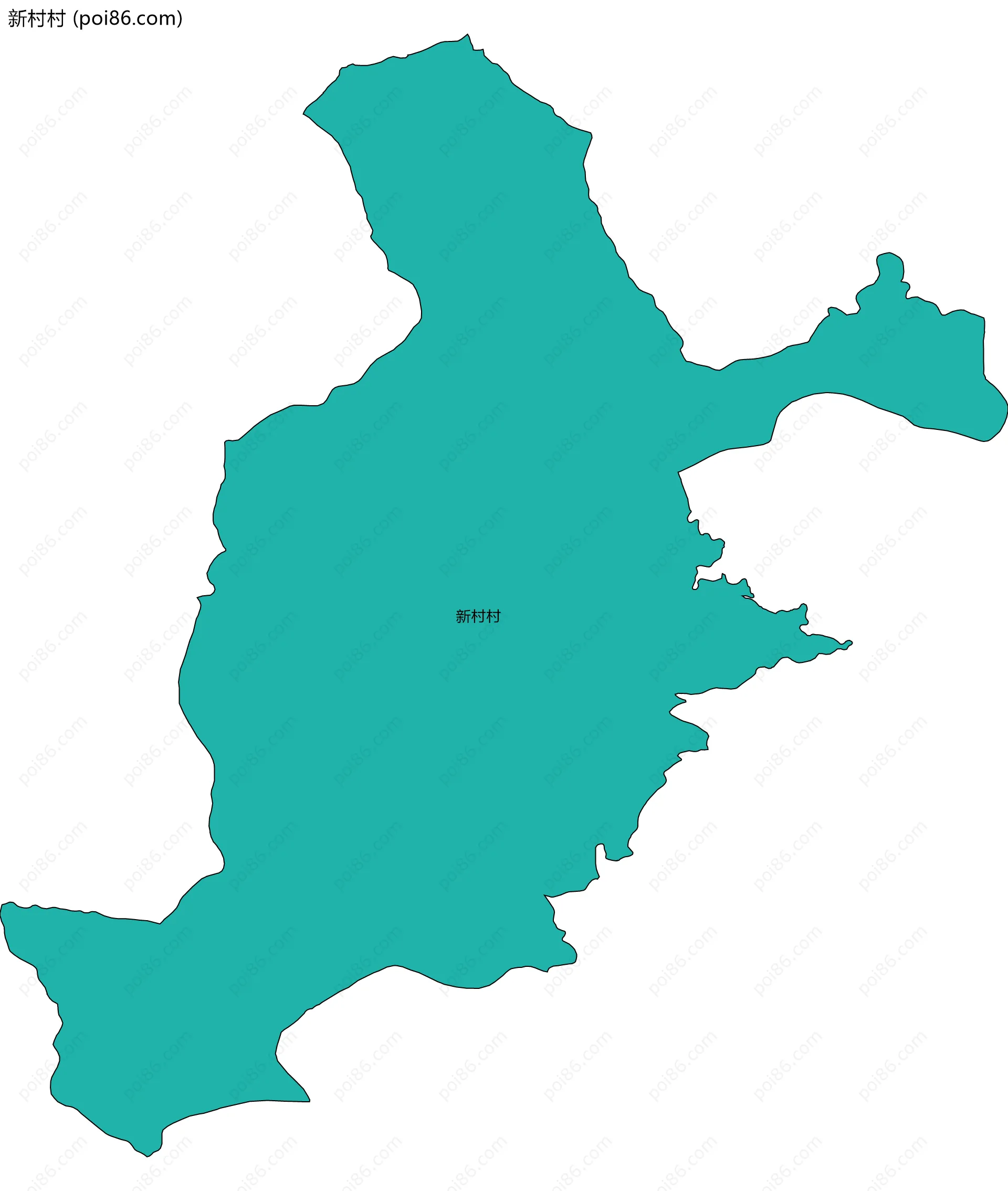 新村村边界地图