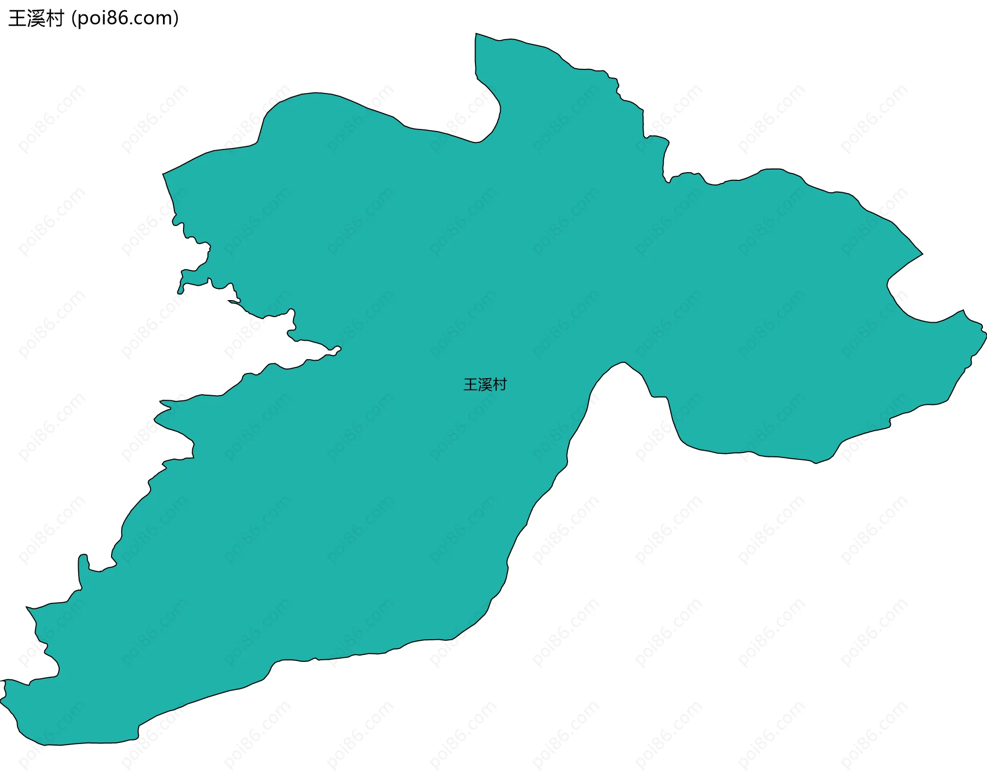 王溪村边界地图