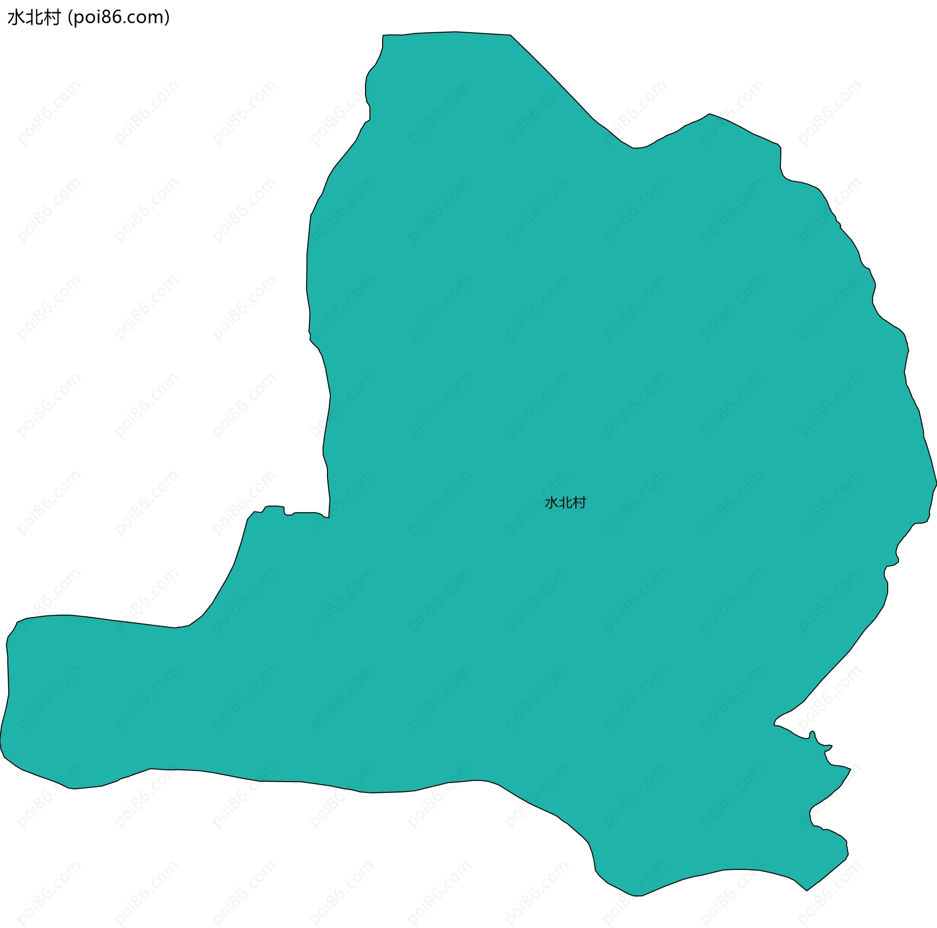水北村边界地图