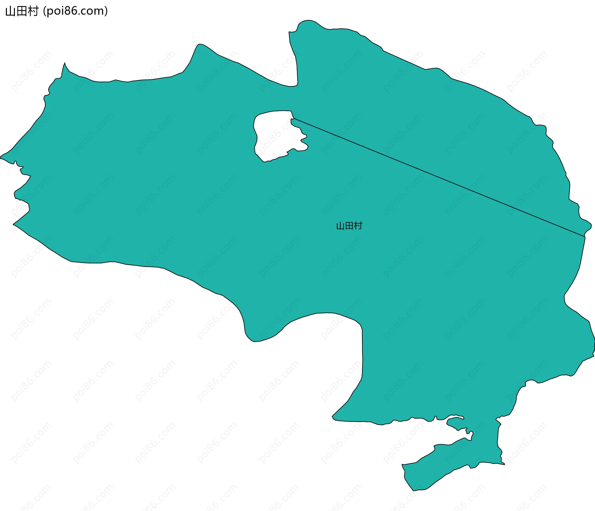 山田村边界地图