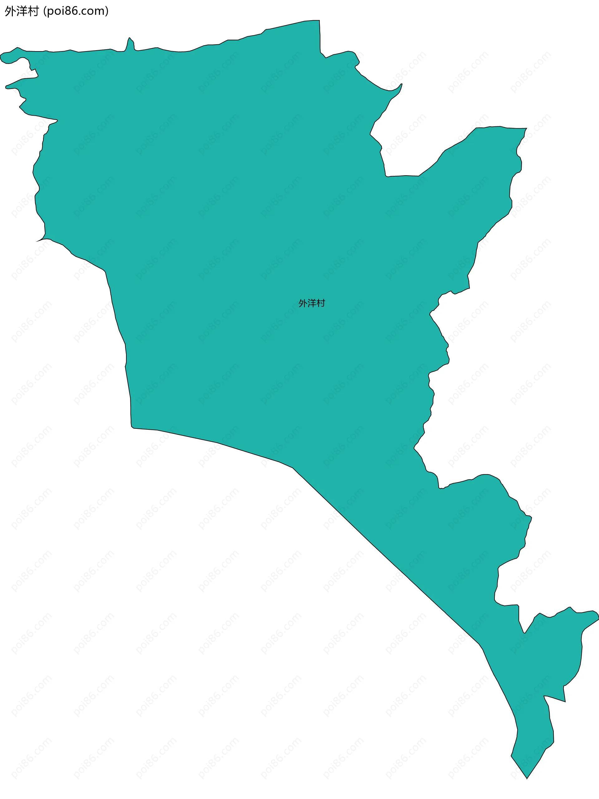 外洋村边界地图