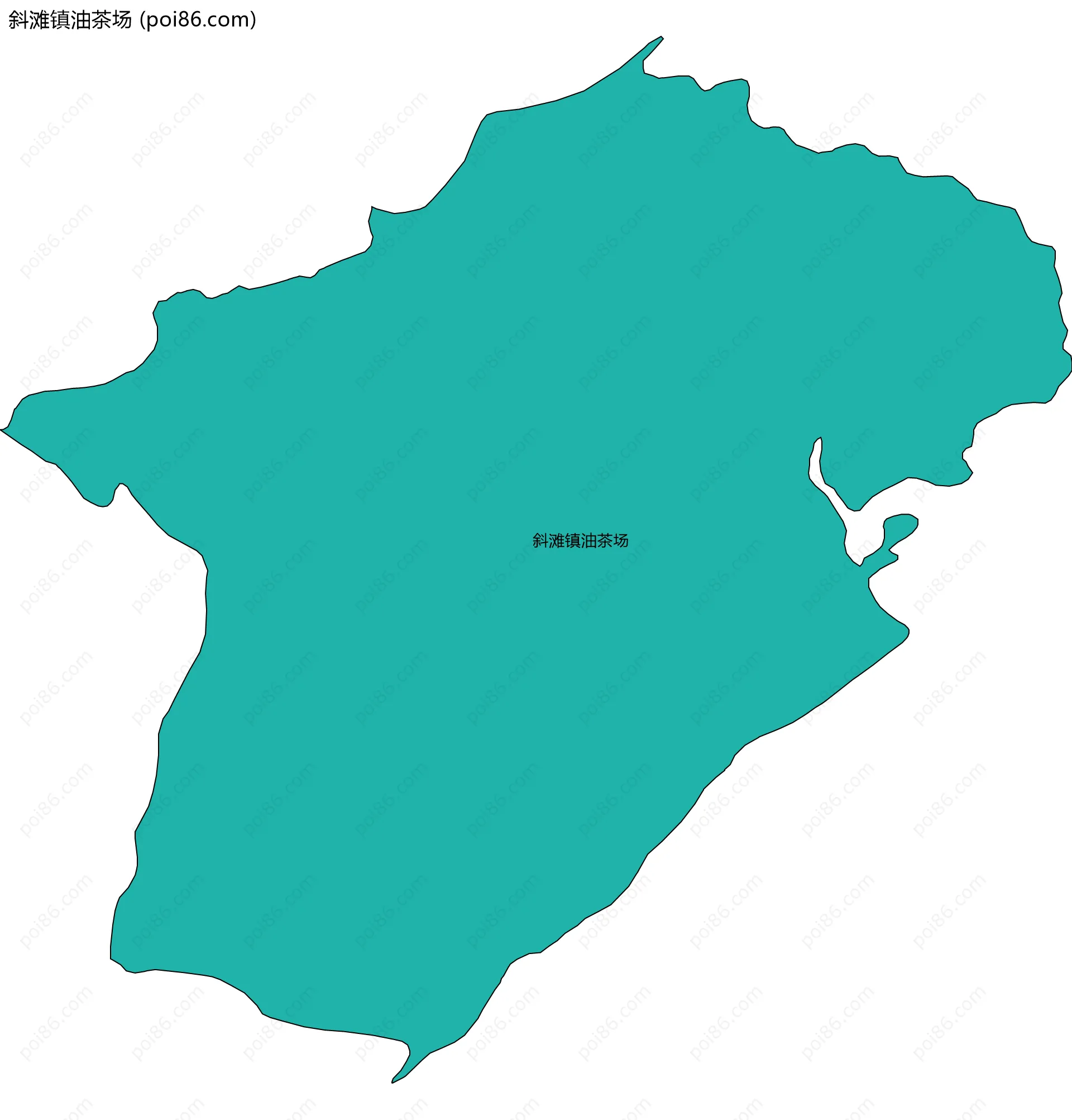 斜滩镇油茶场边界地图