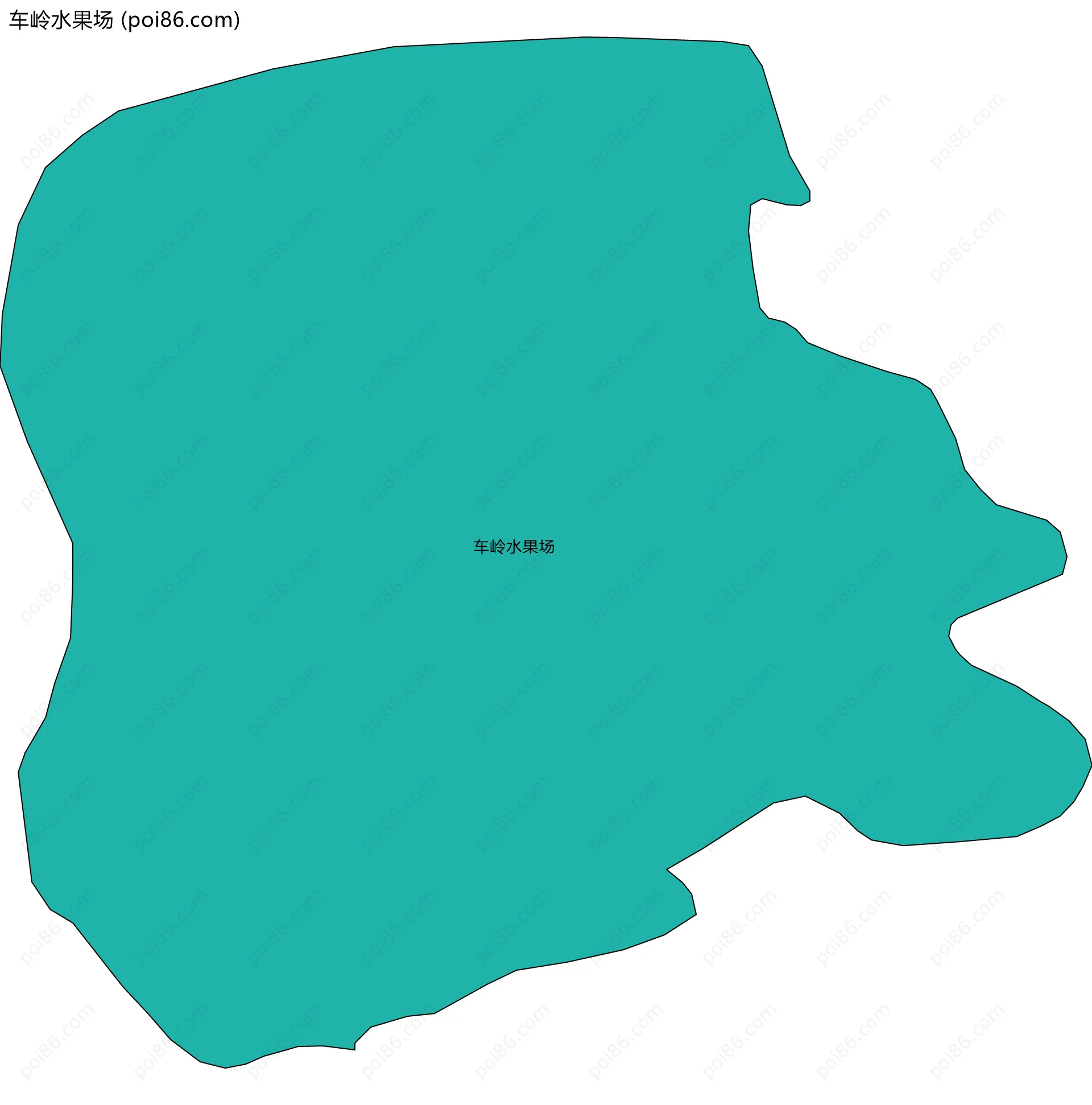 车岭水果场边界地图