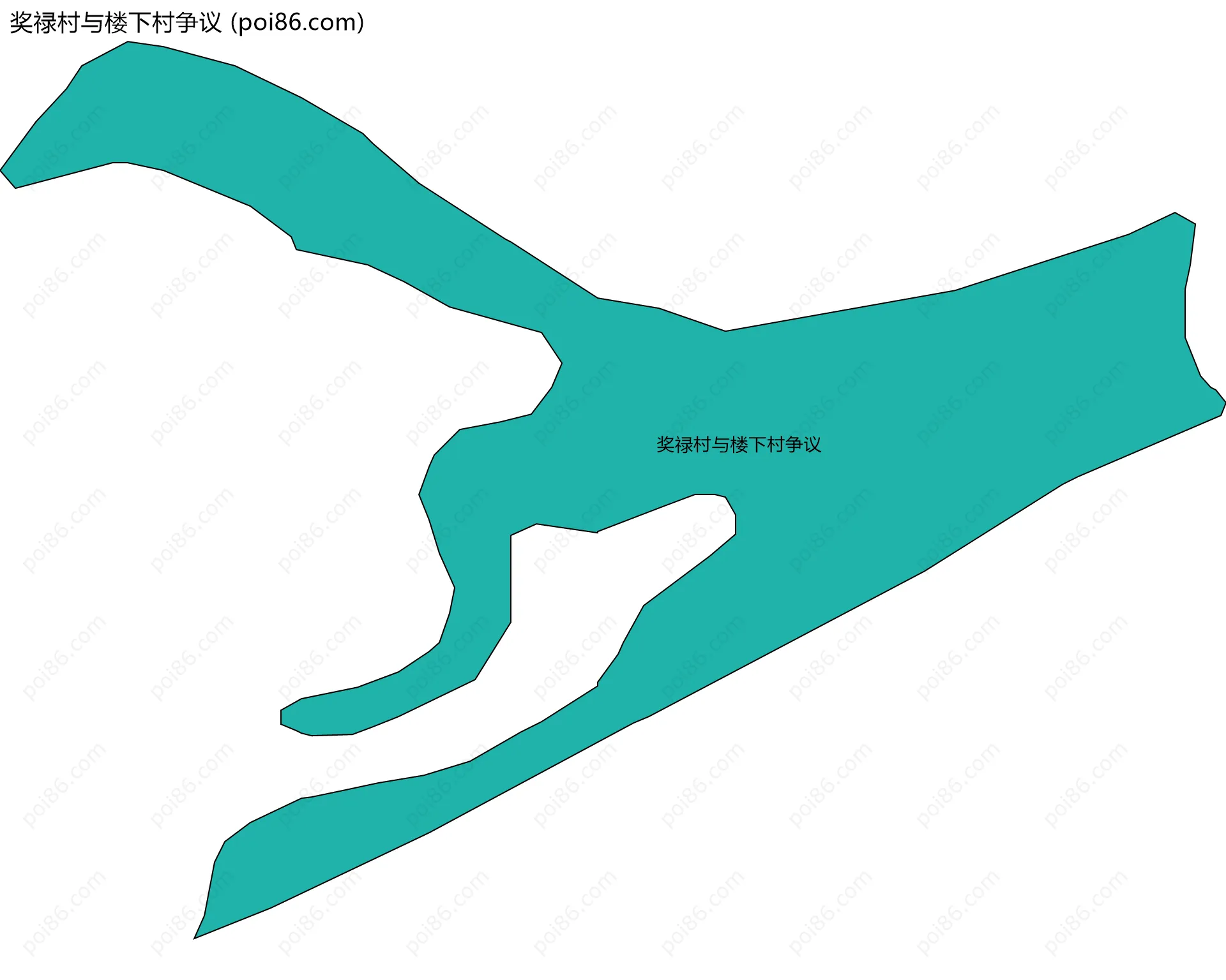 奖禄村与楼下村争议边界地图