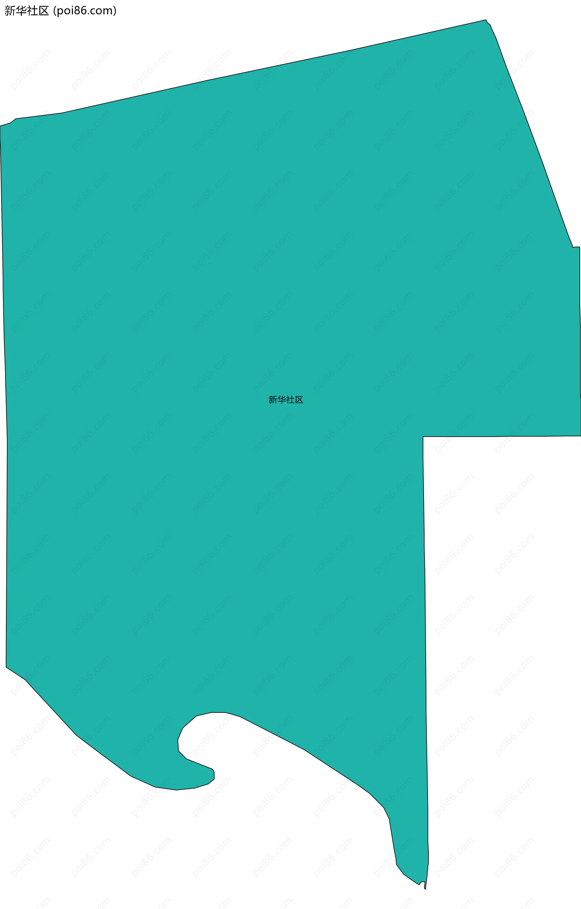 新华社区边界地图
