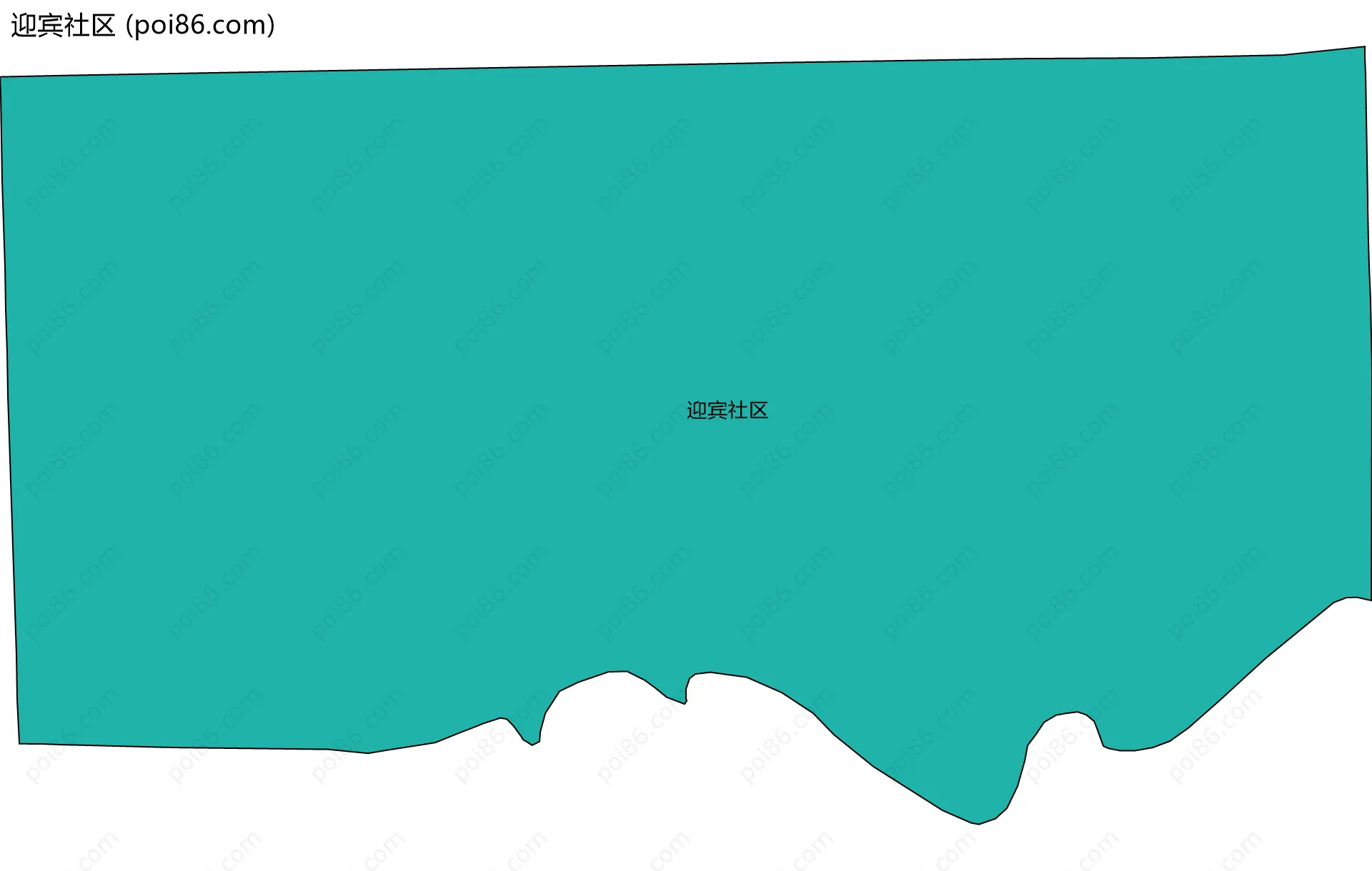 迎宾社区边界地图