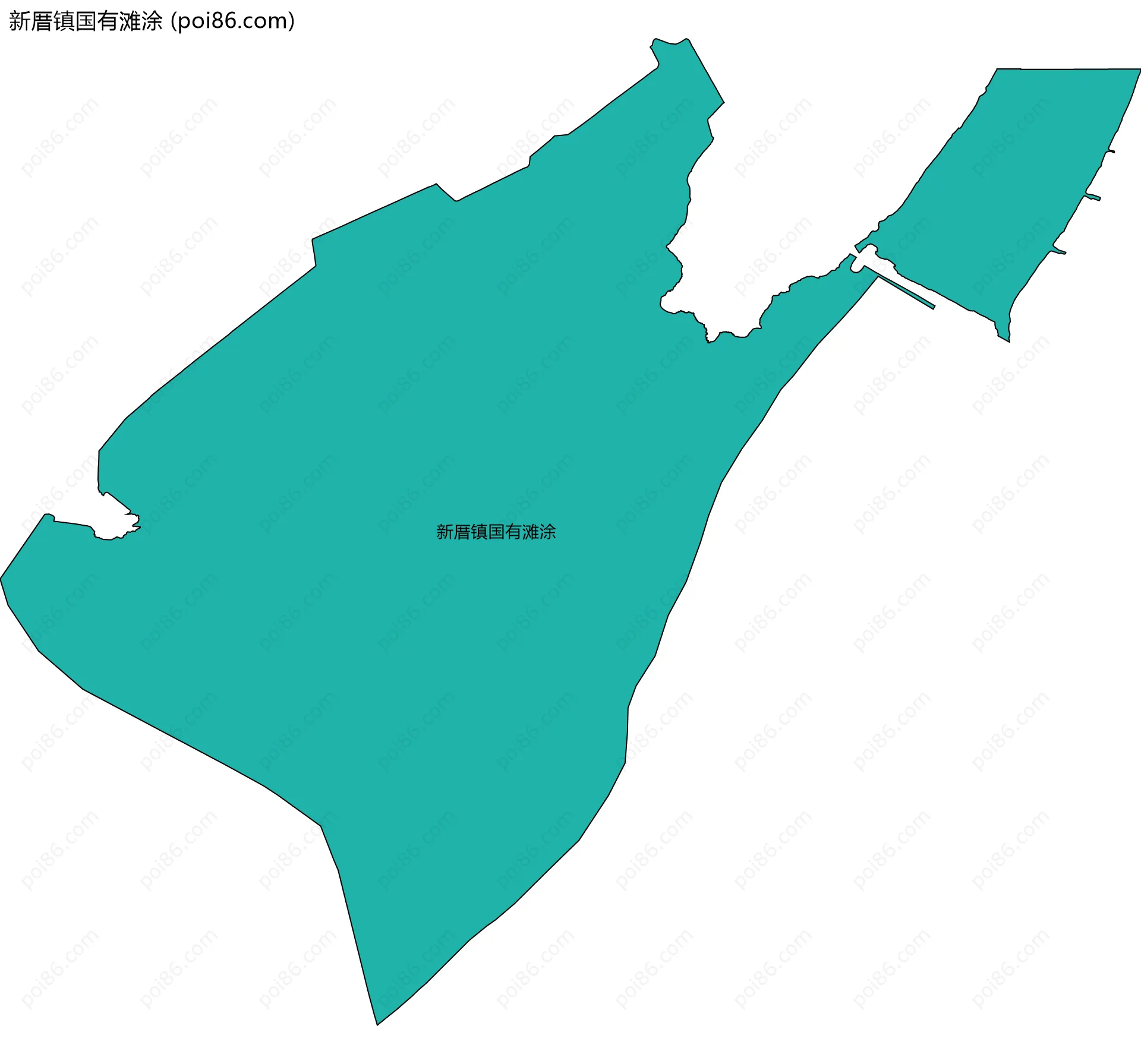 新厝镇国有滩涂边界地图
