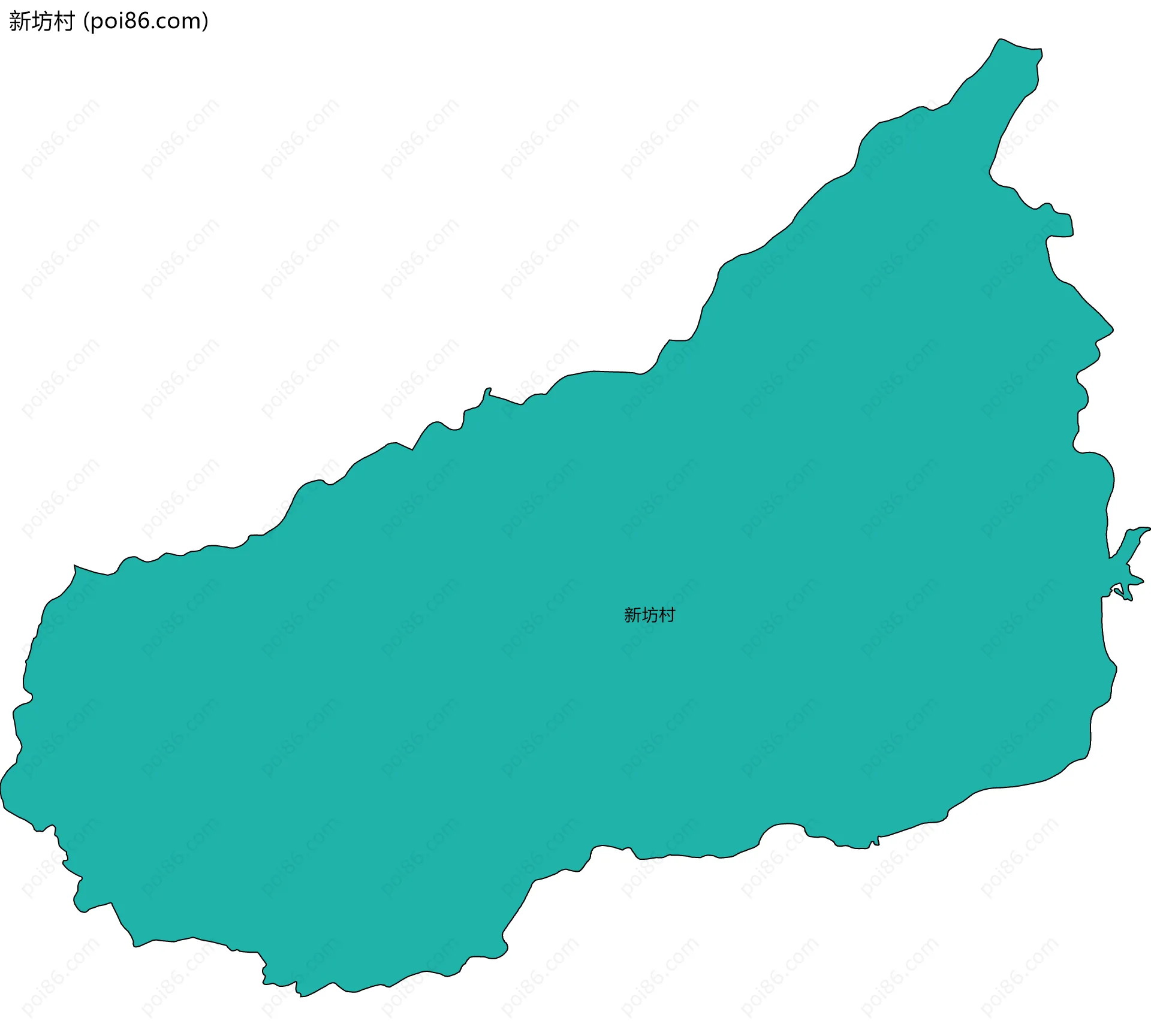 新坊村边界地图