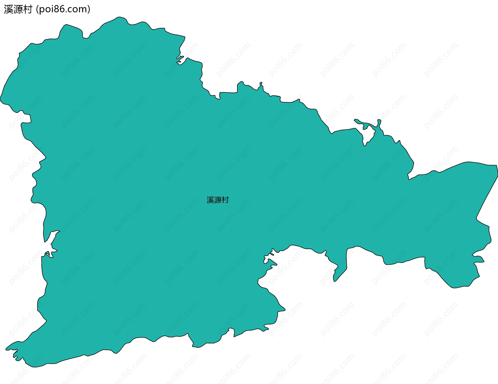 溪源村边界地图