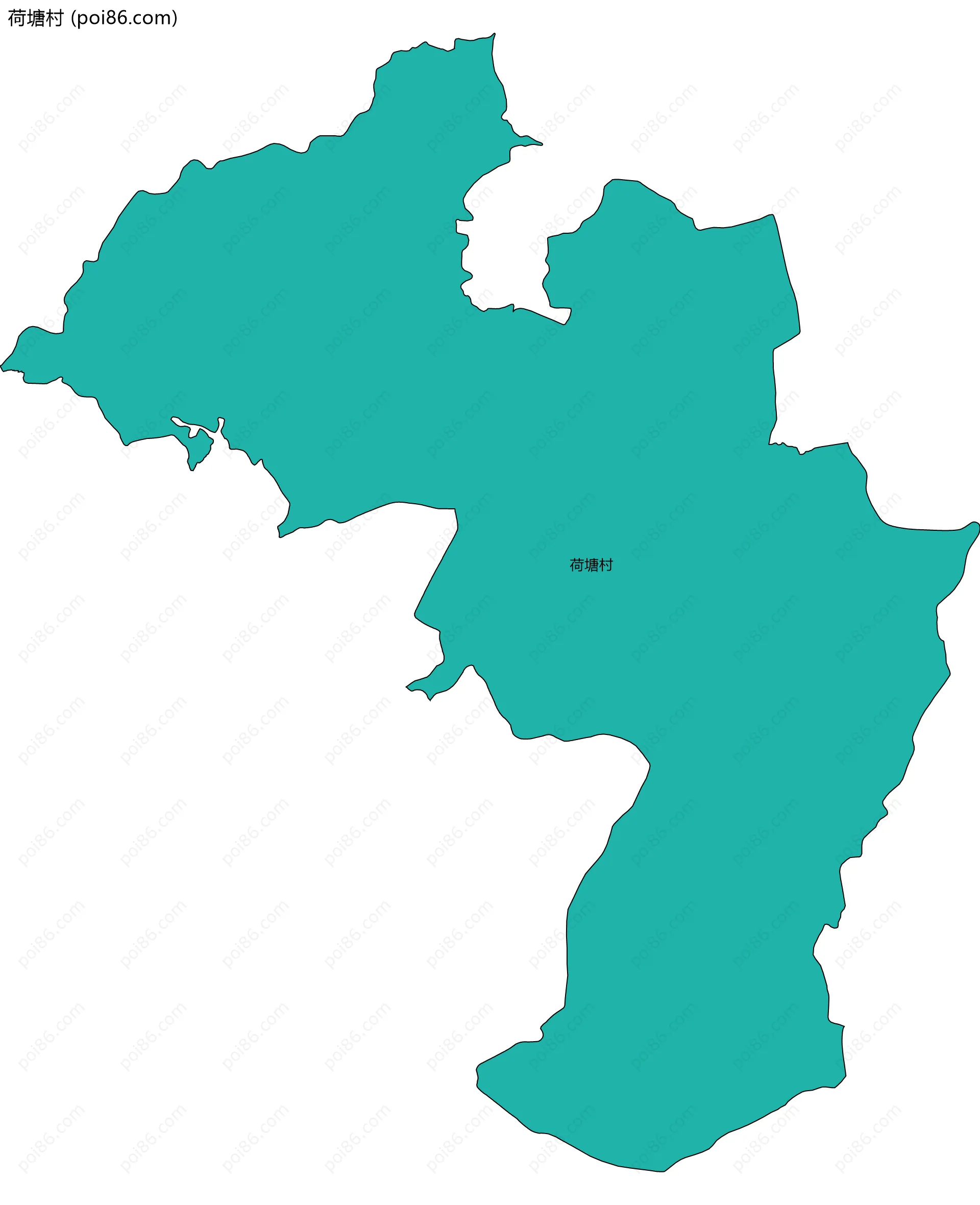 荷塘村边界地图