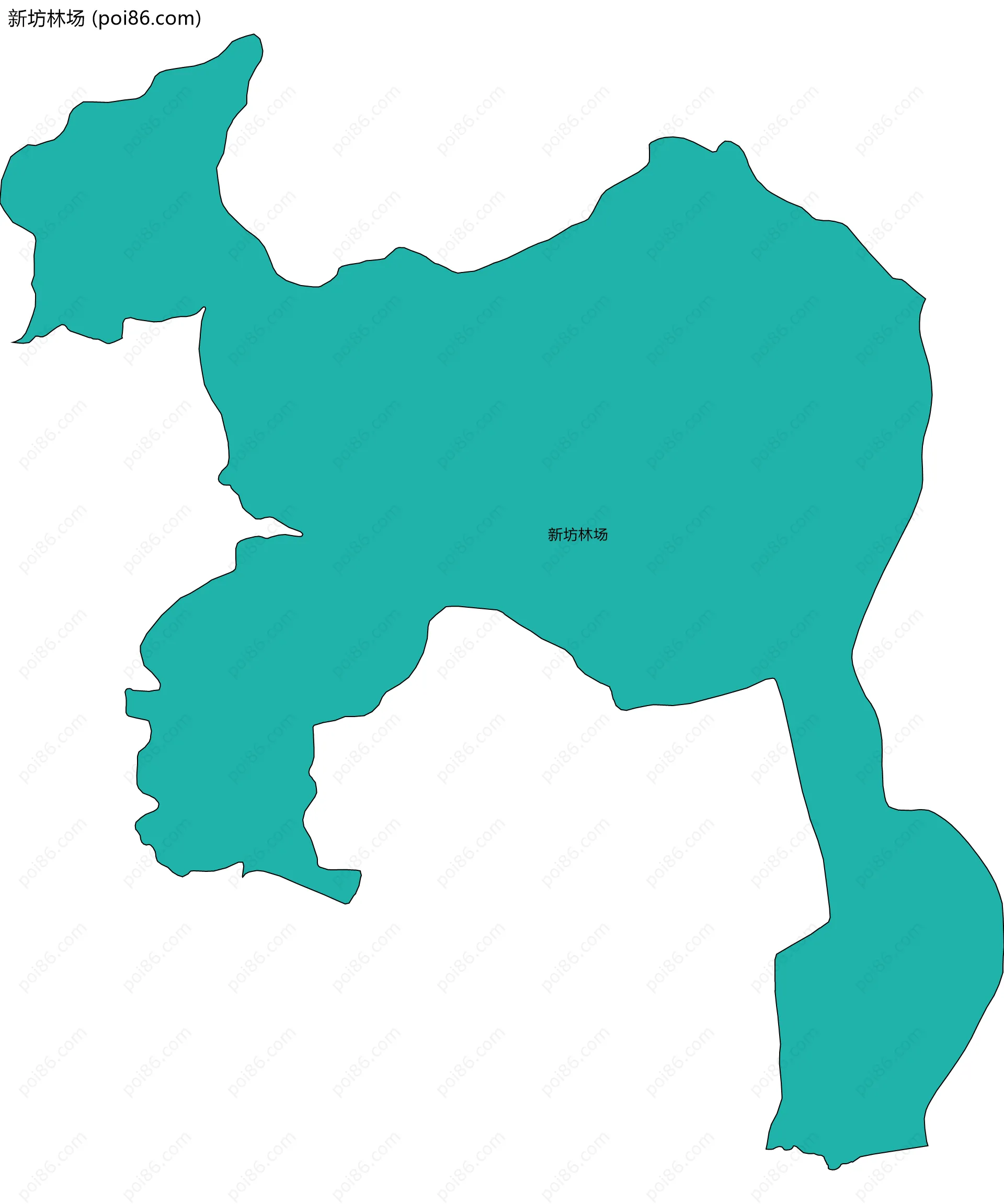 新坊林场边界地图