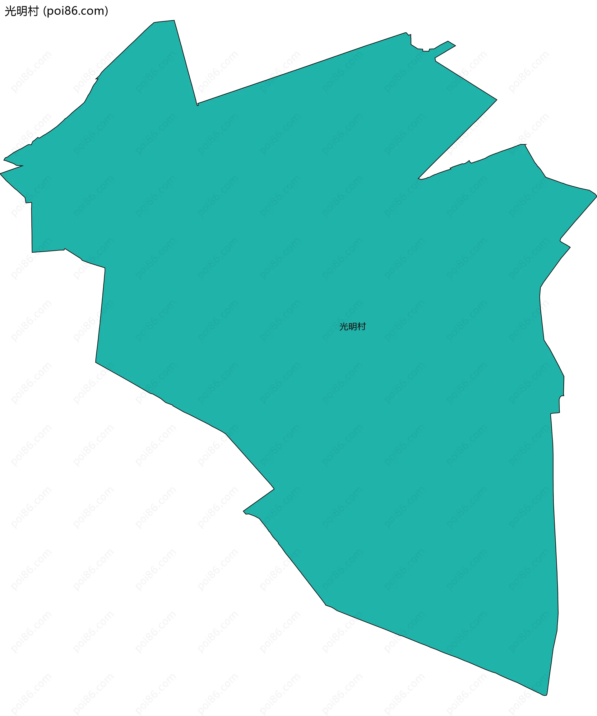 光明村边界地图