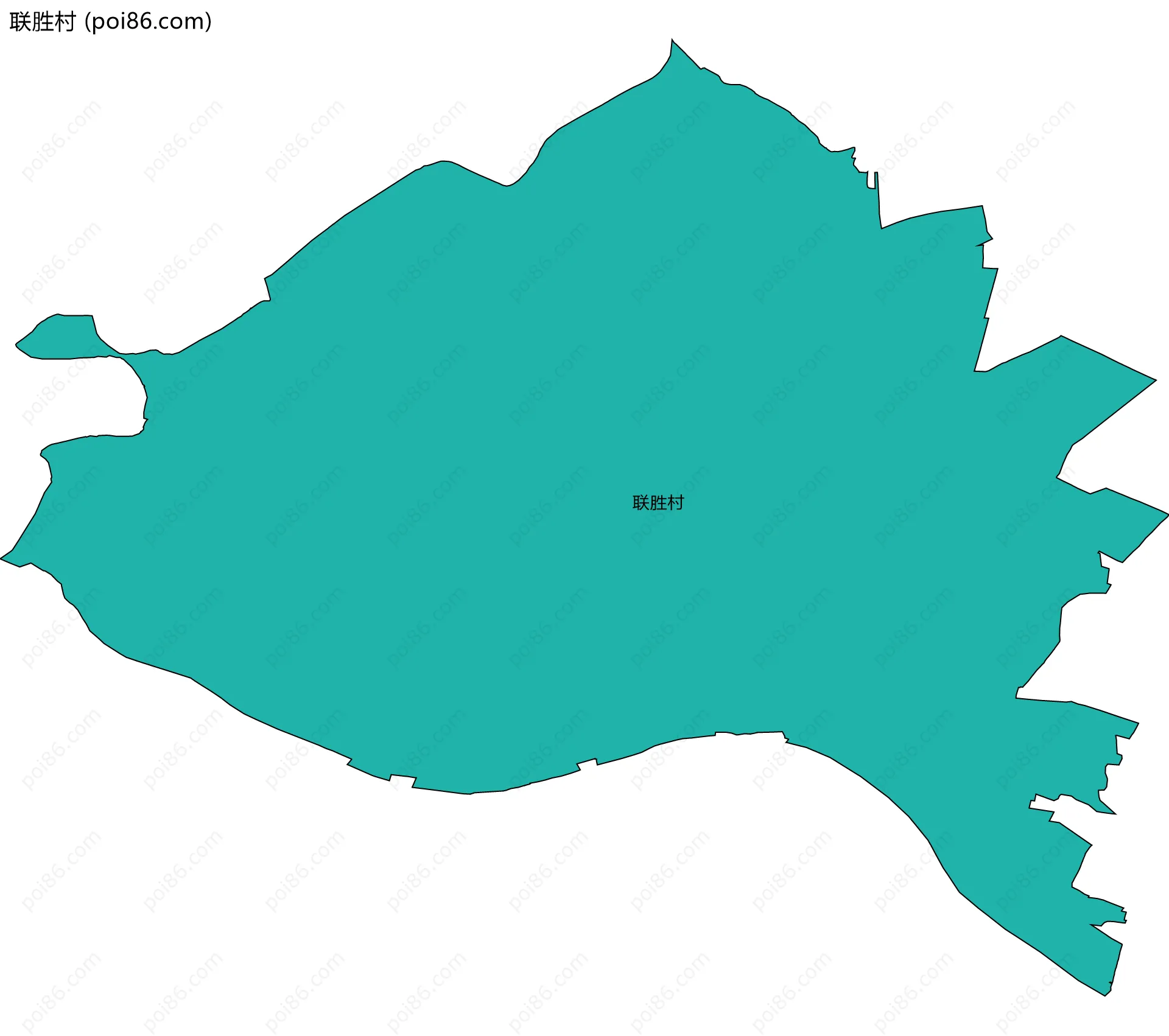联胜村边界地图