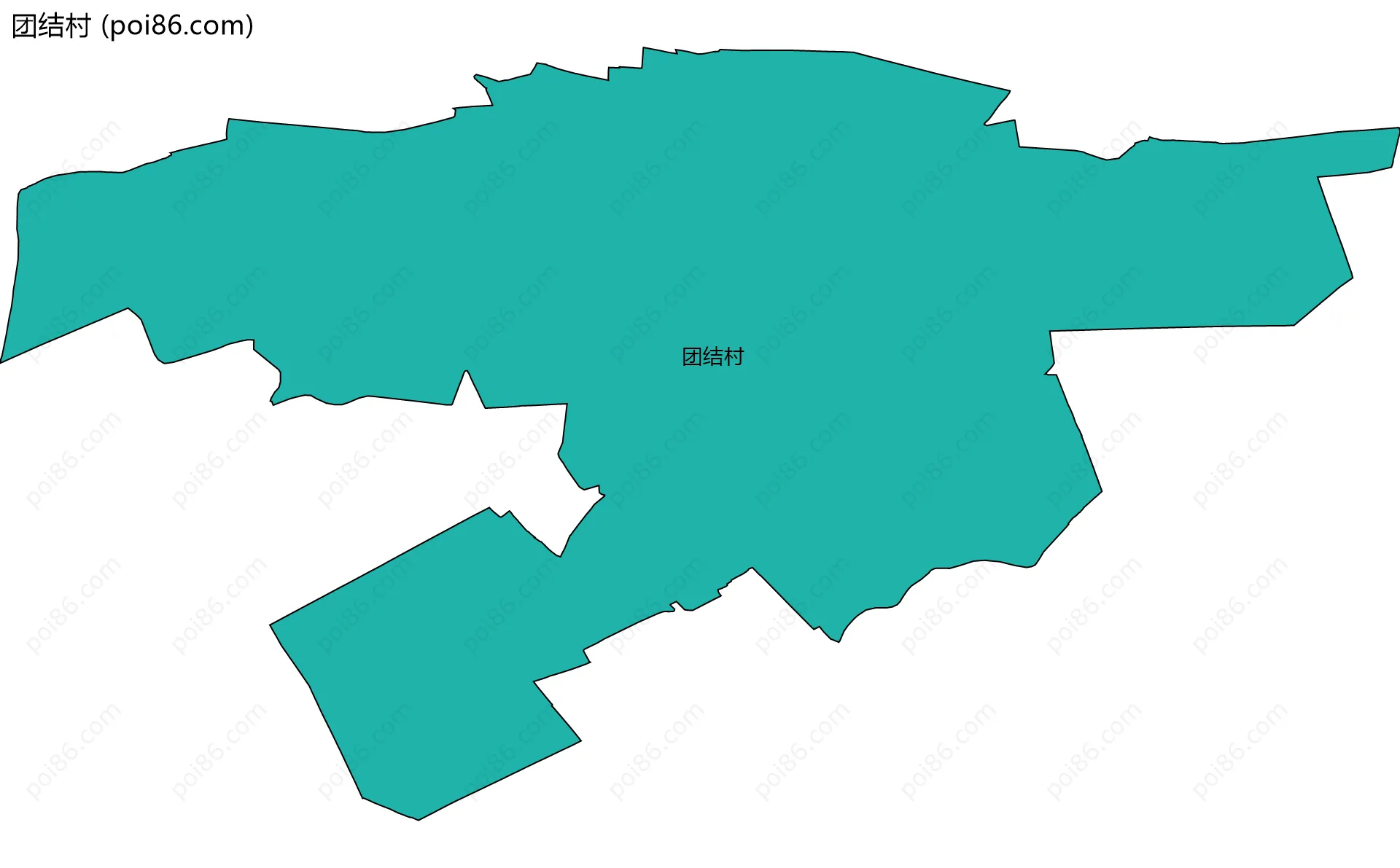 团结村边界地图