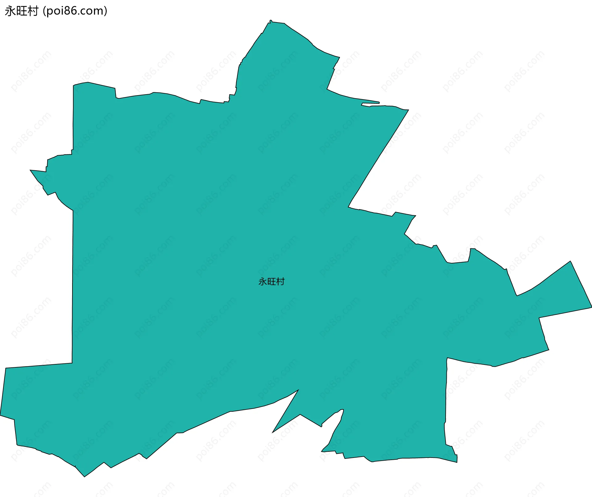 永旺村边界地图