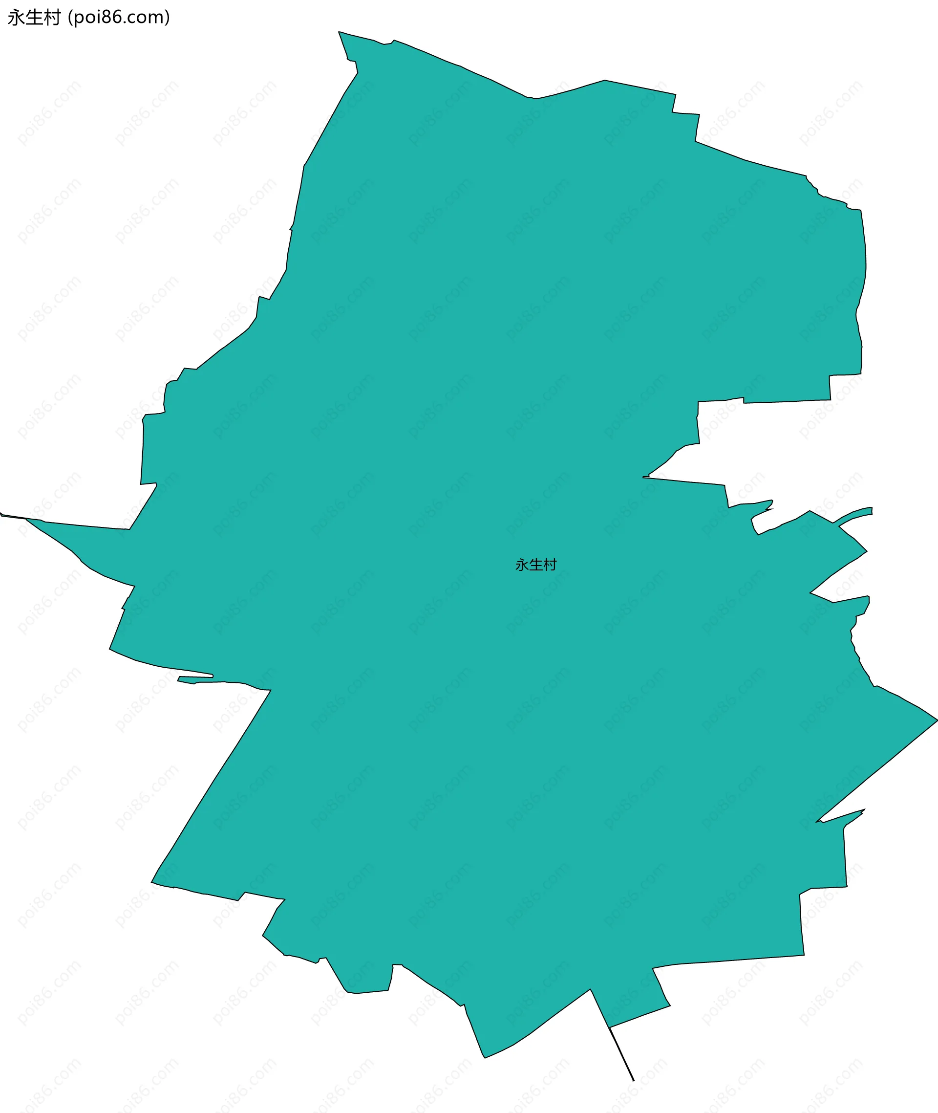 永生村边界地图