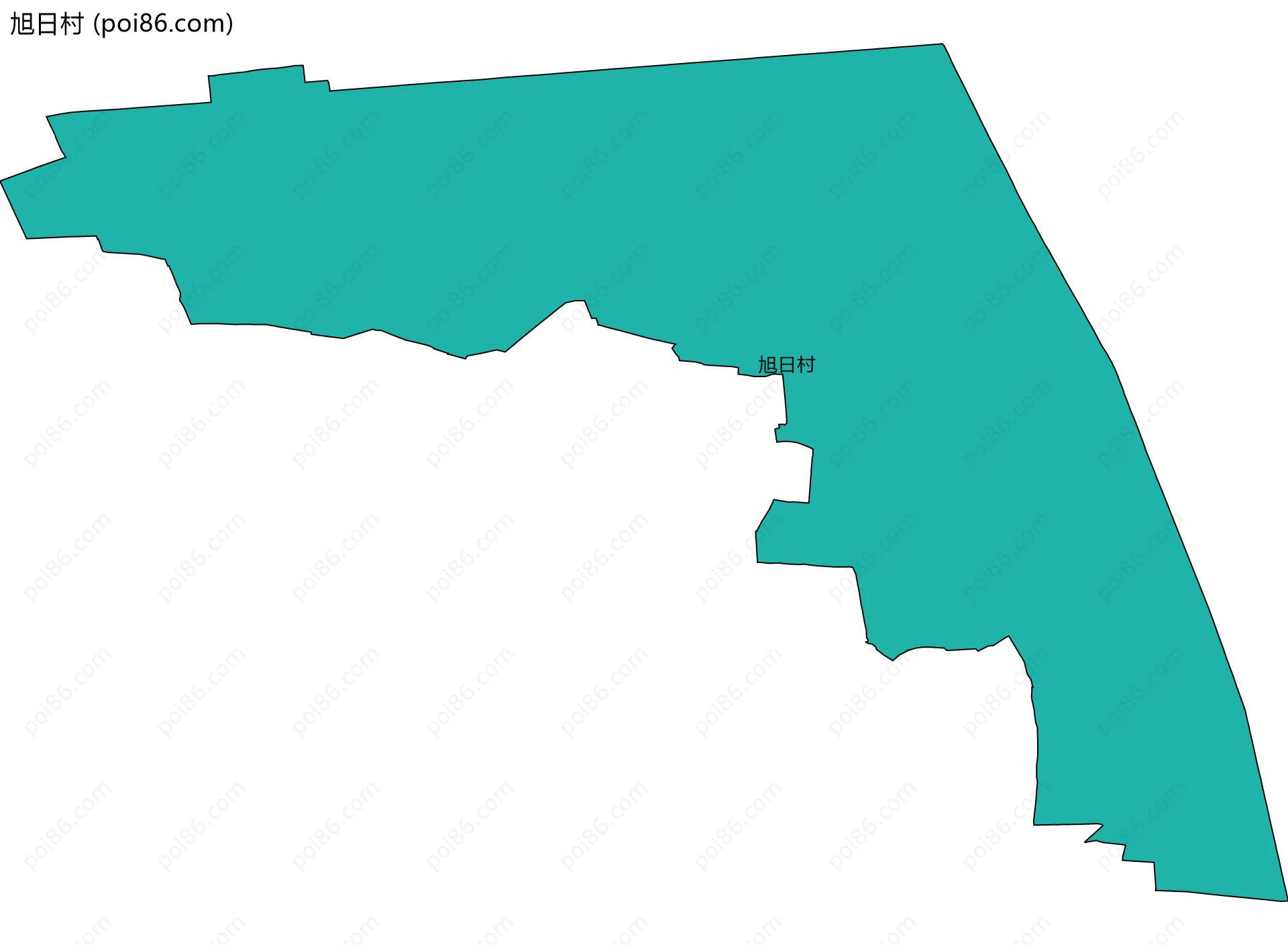 旭日村边界地图