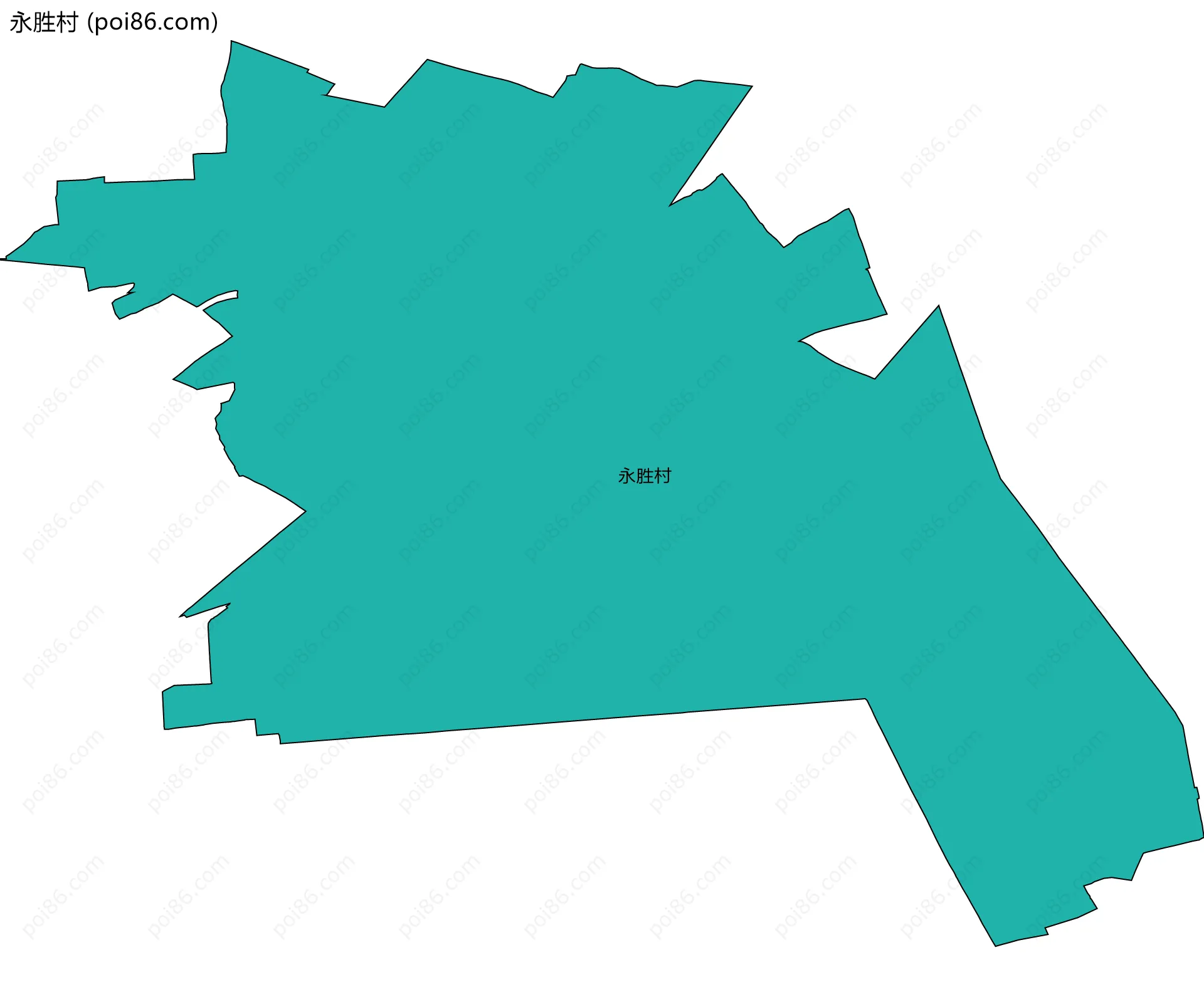 永胜村边界地图