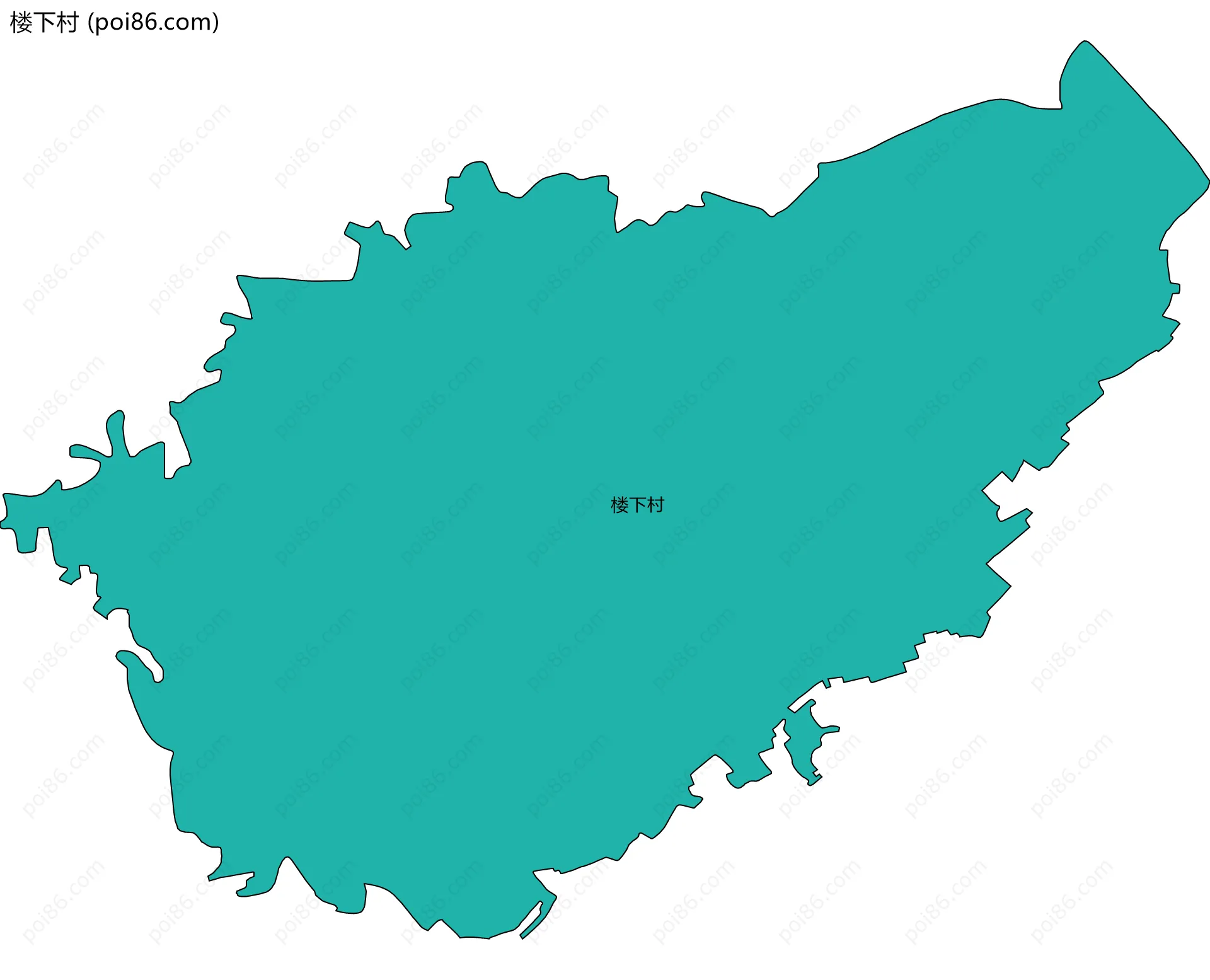 楼下村边界地图