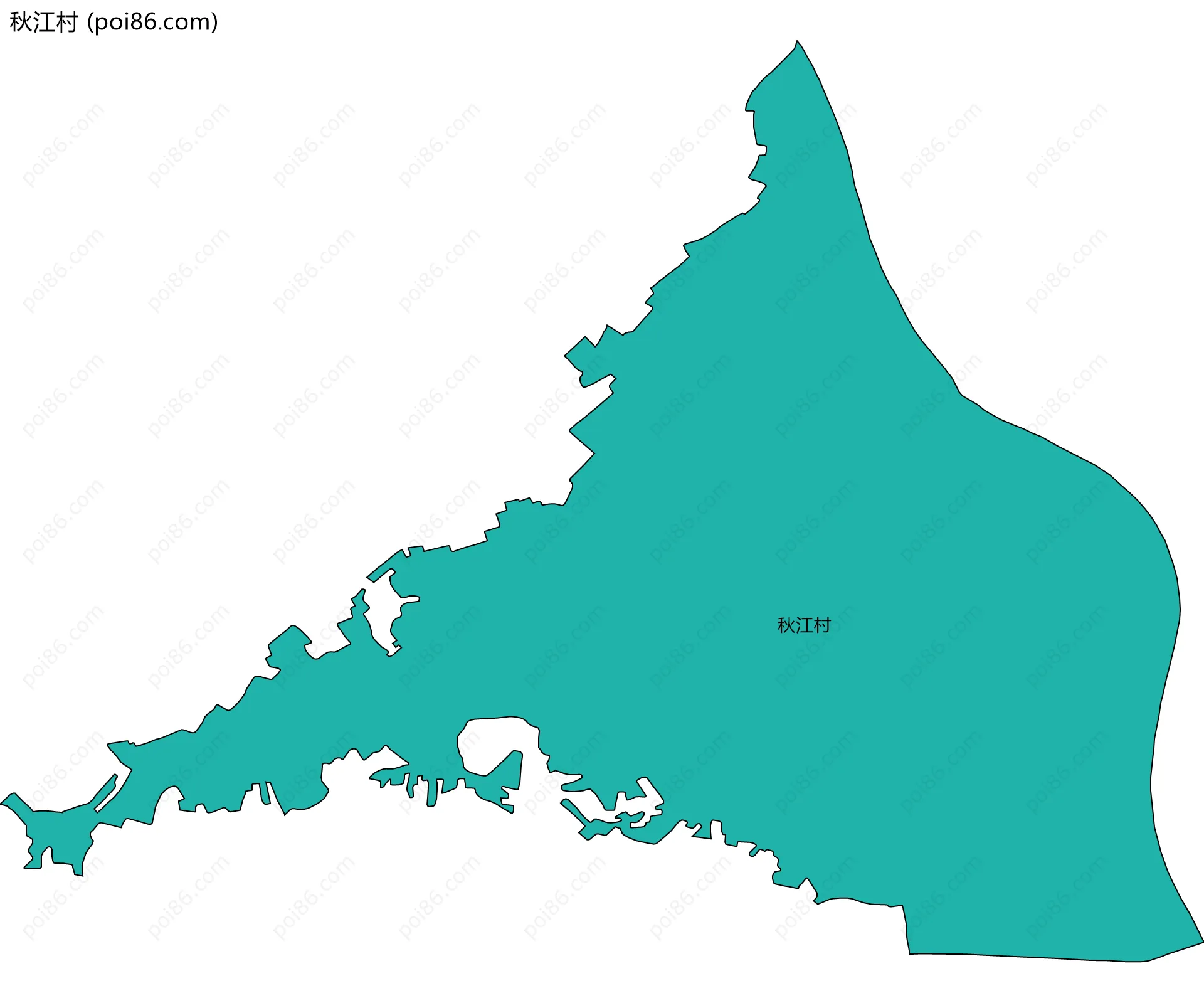 秋江村边界地图