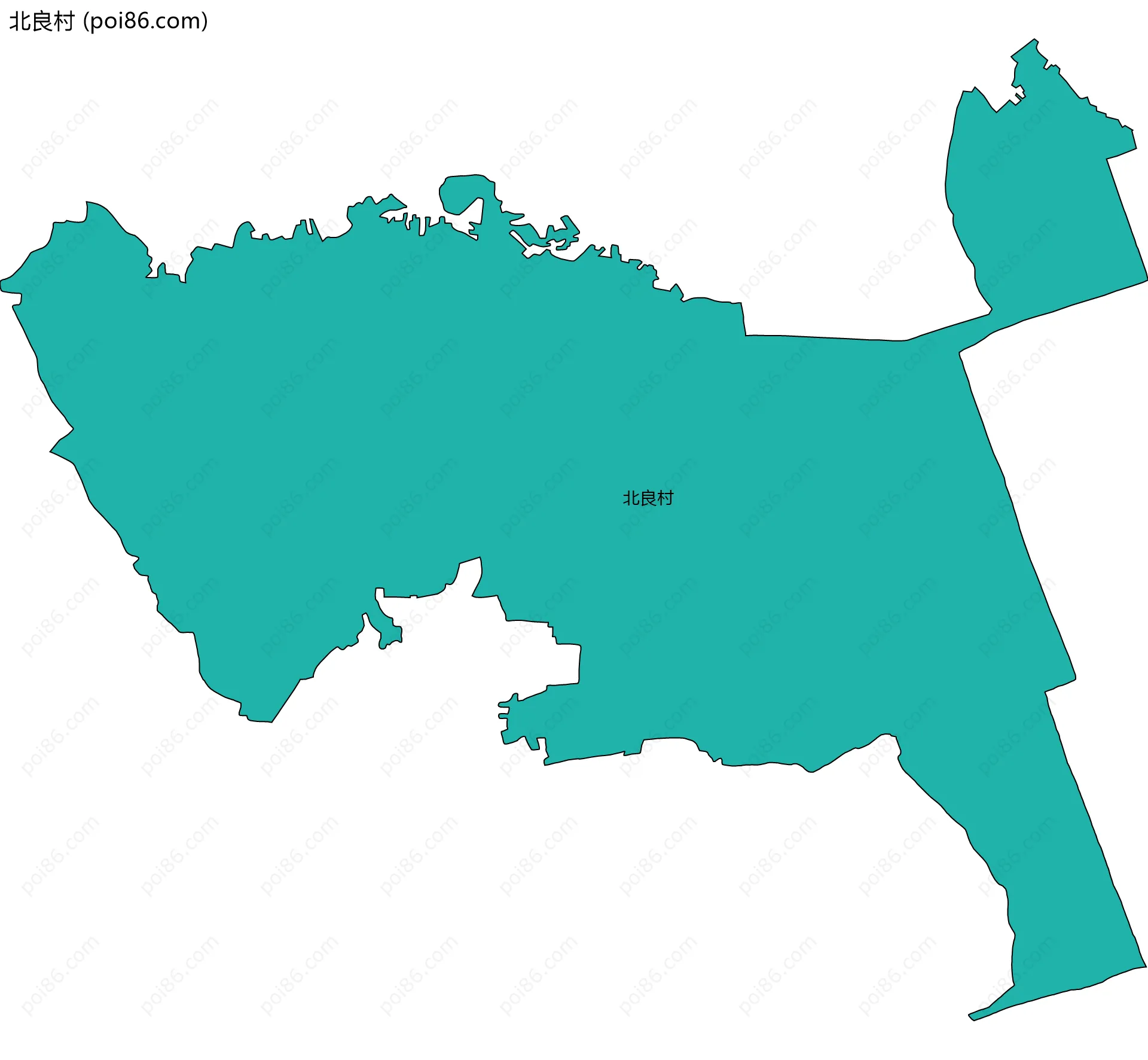 北良村边界地图