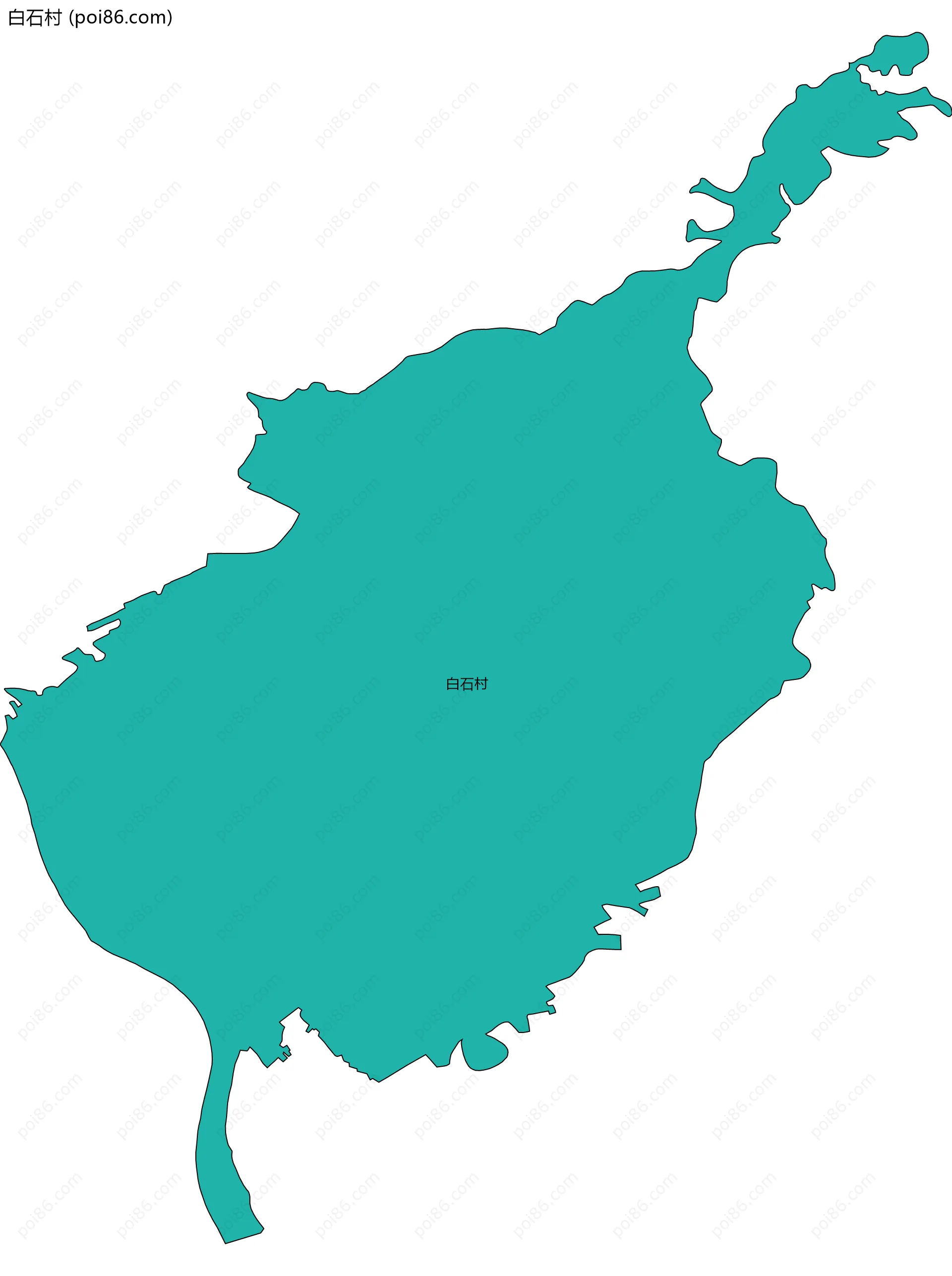 白石村边界地图