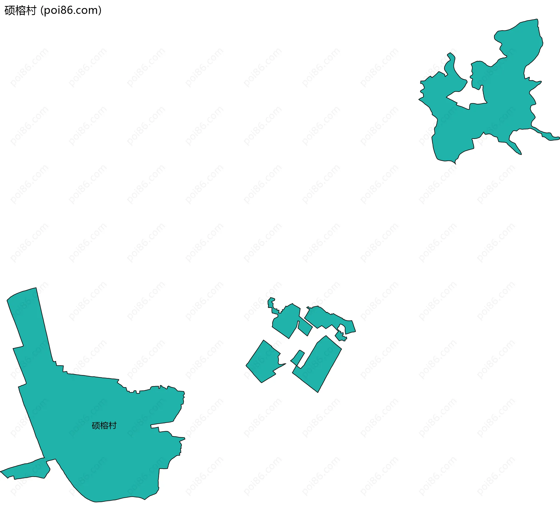 硕榕村边界地图