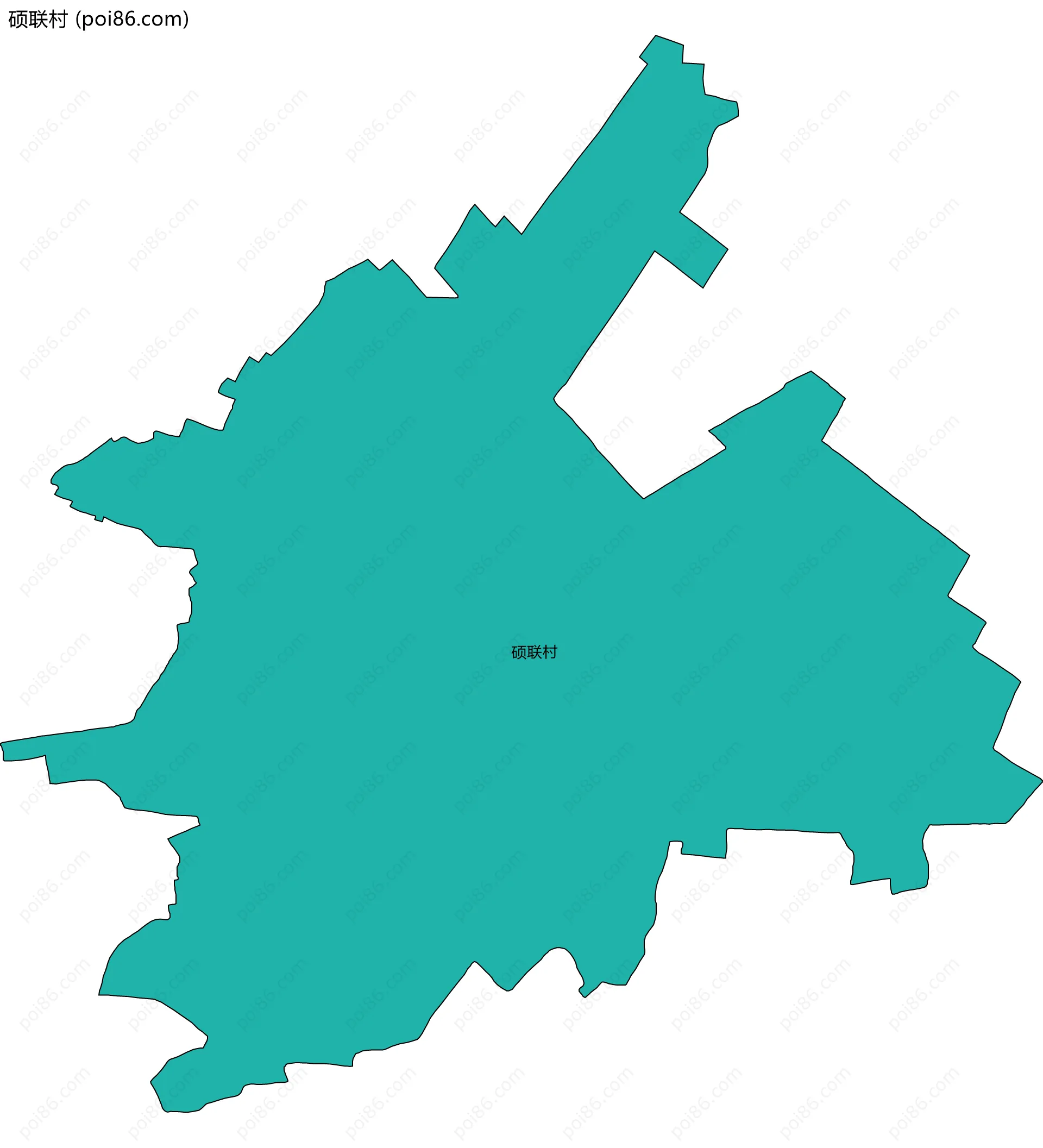 硕联村边界地图